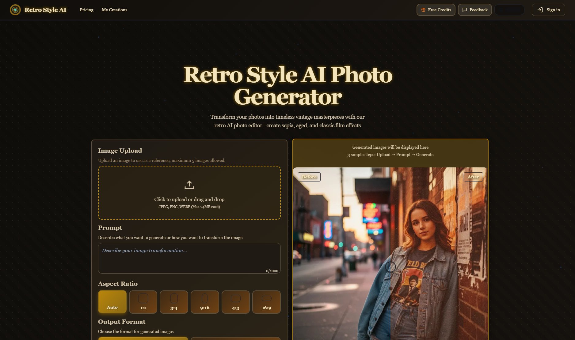 Retro Style AI Screenshot
