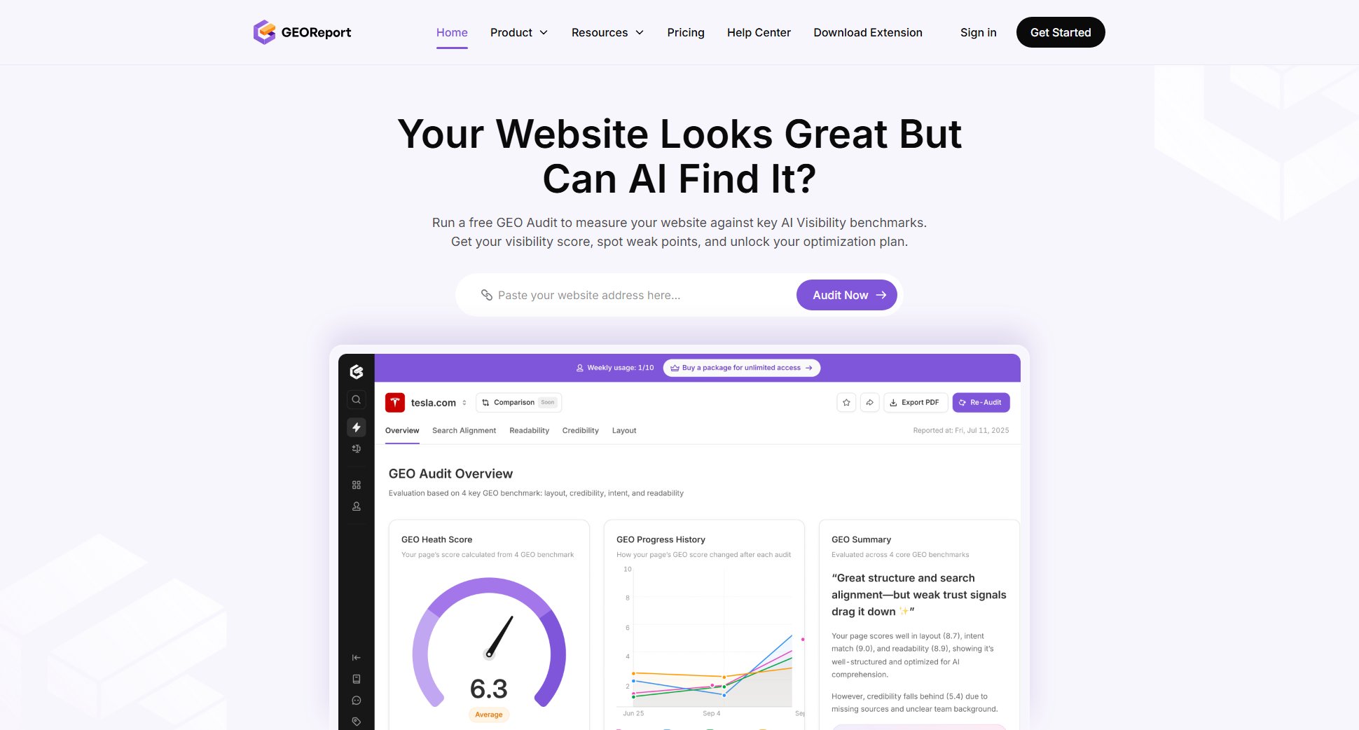 GEOReport AI GEOReport AI Interface & Screenshots GEOReport AI GEOReport AI Interface & Screenshots