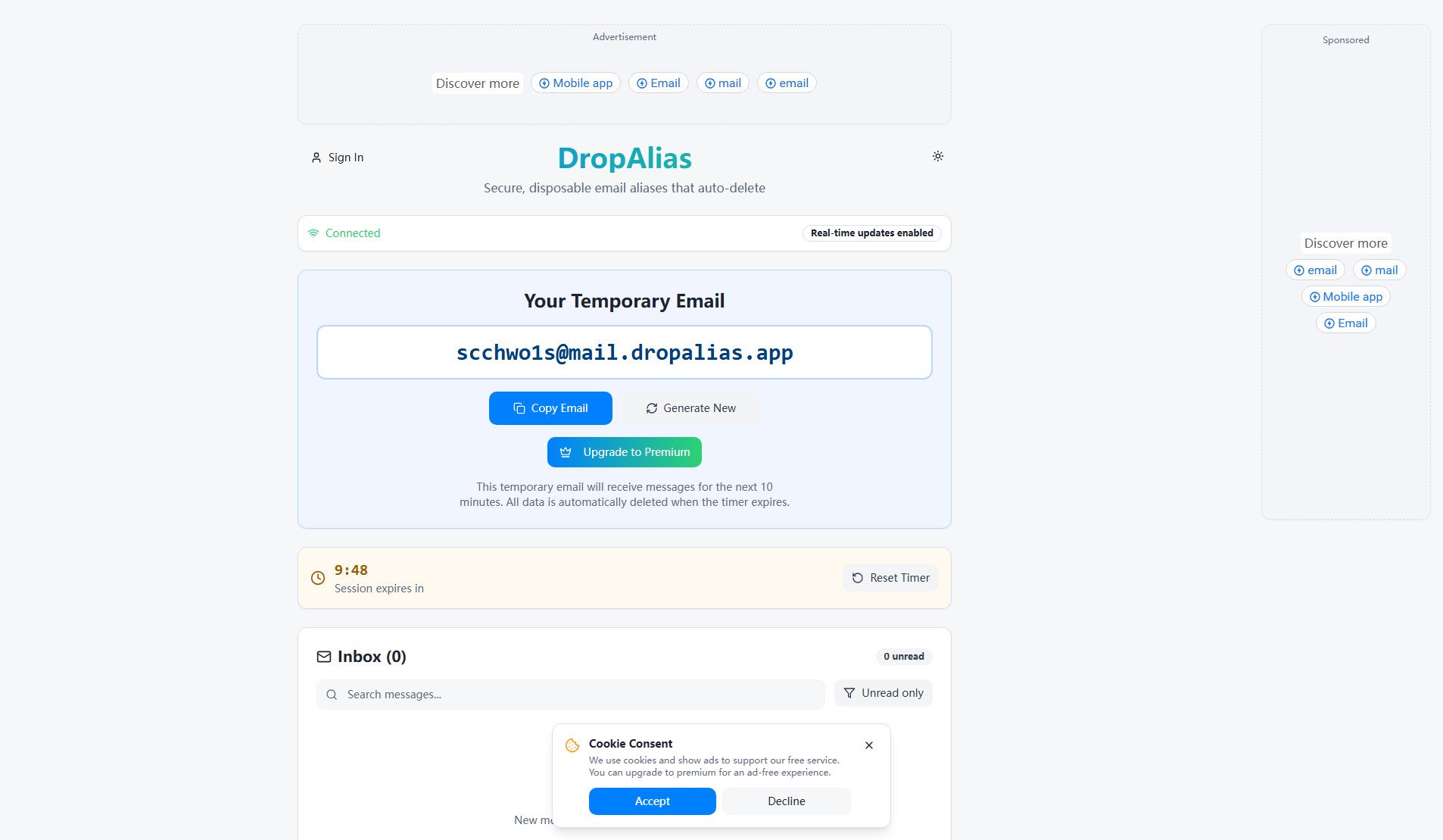 DropAlias DropAlias Interface & Screenshots
