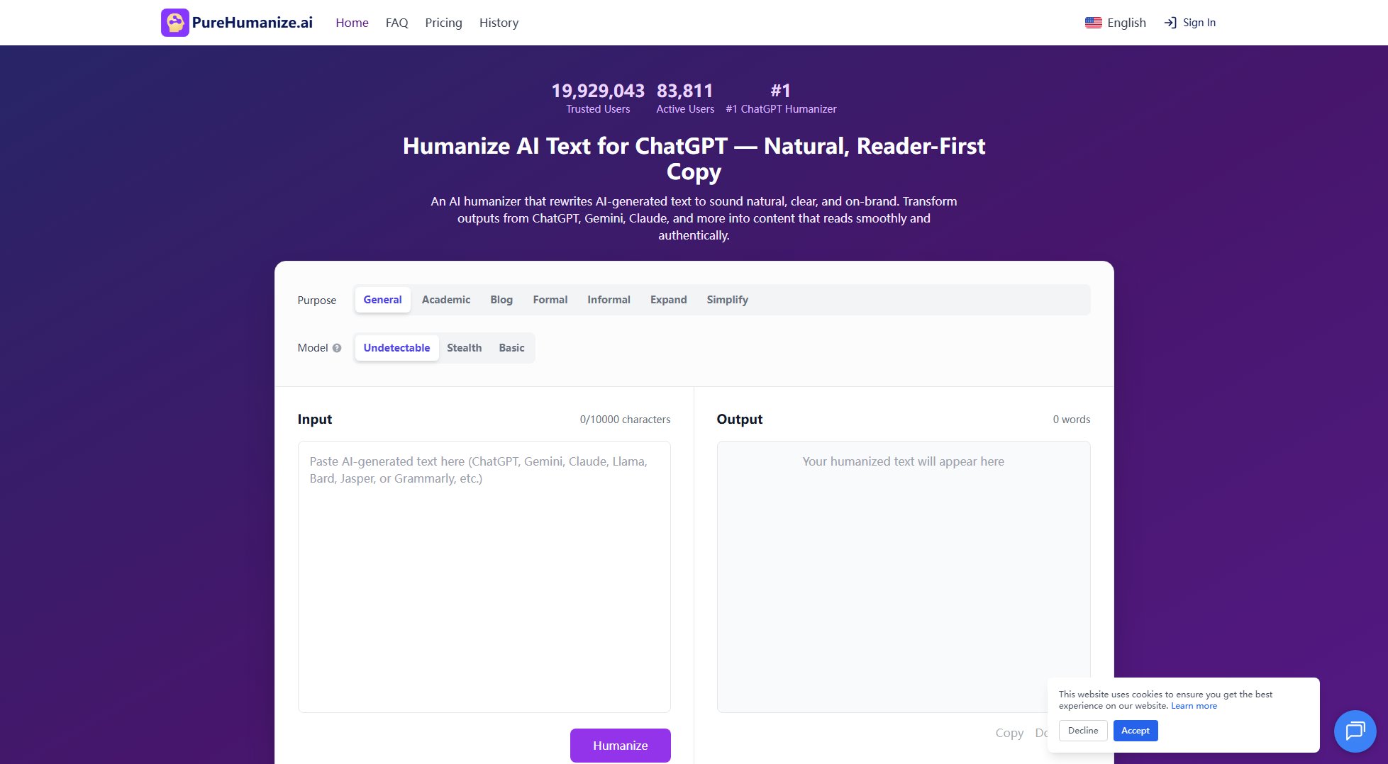 PureHumanize.ai PureHumanize.ai Interface & Screenshots PureHumanize.ai PureHumanize.ai Interface & Screenshots