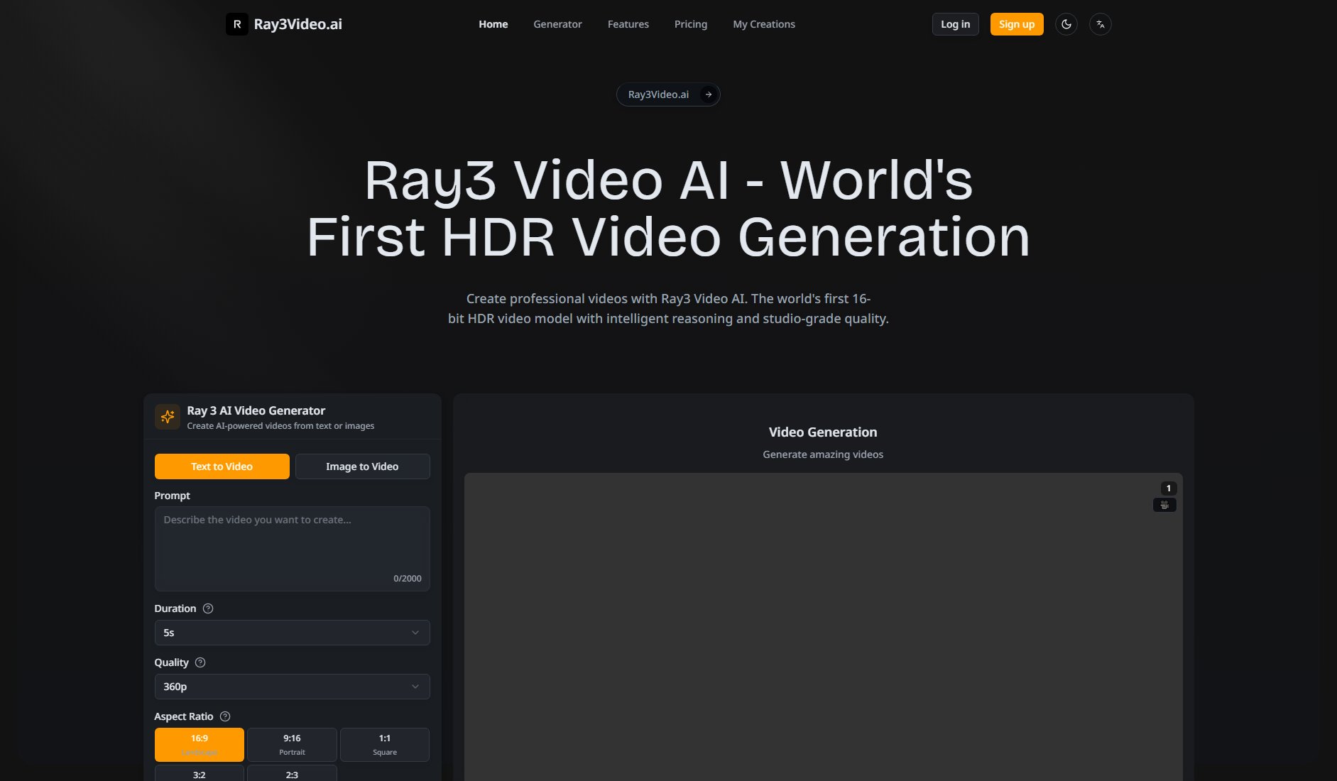 Ray3 Video AI Screenshot Ray3 Video AI Screenshot