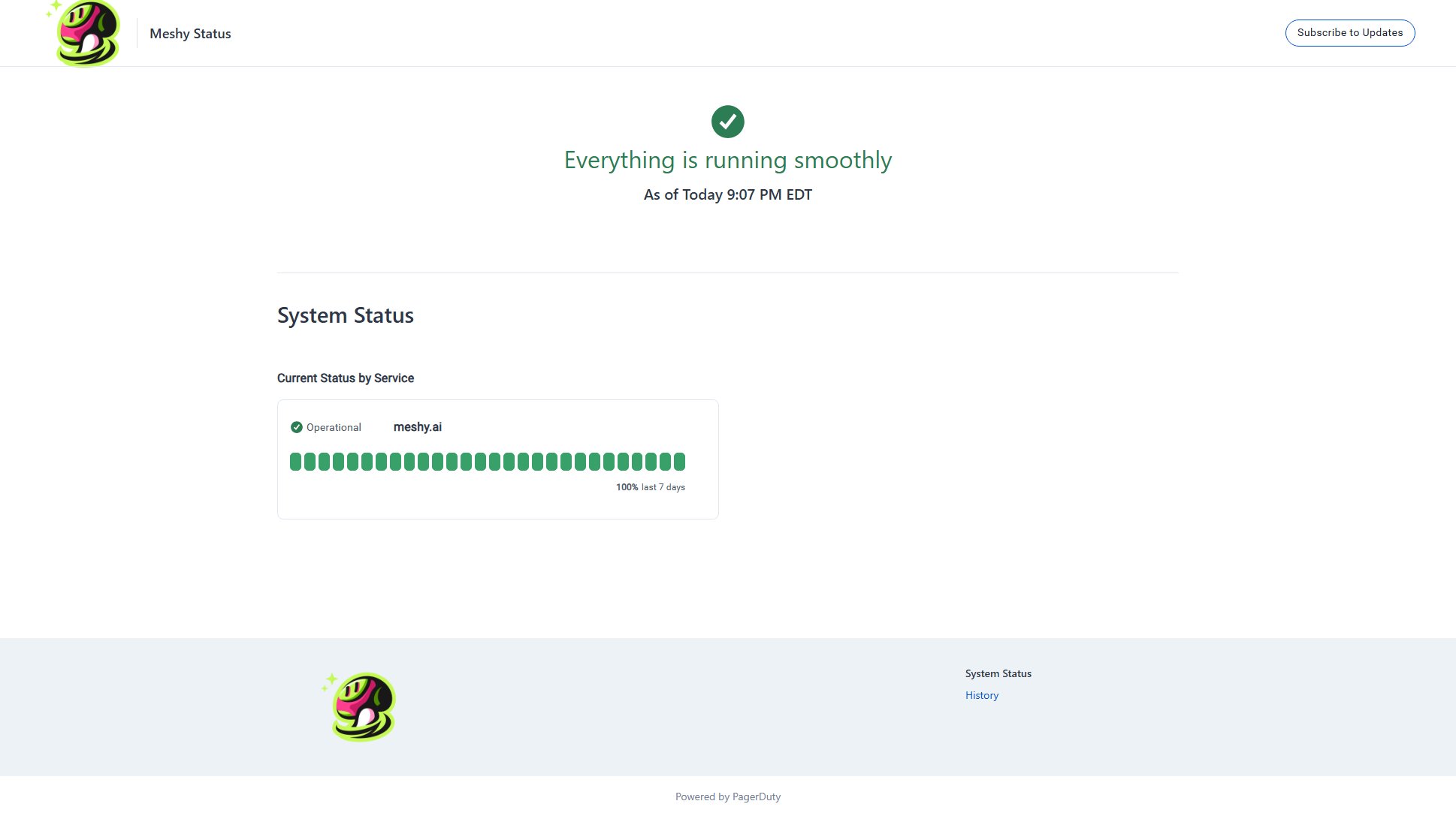 Meshy Status Meshy Status Interface & Screenshots Meshy Status Meshy Status Interface & Screenshots