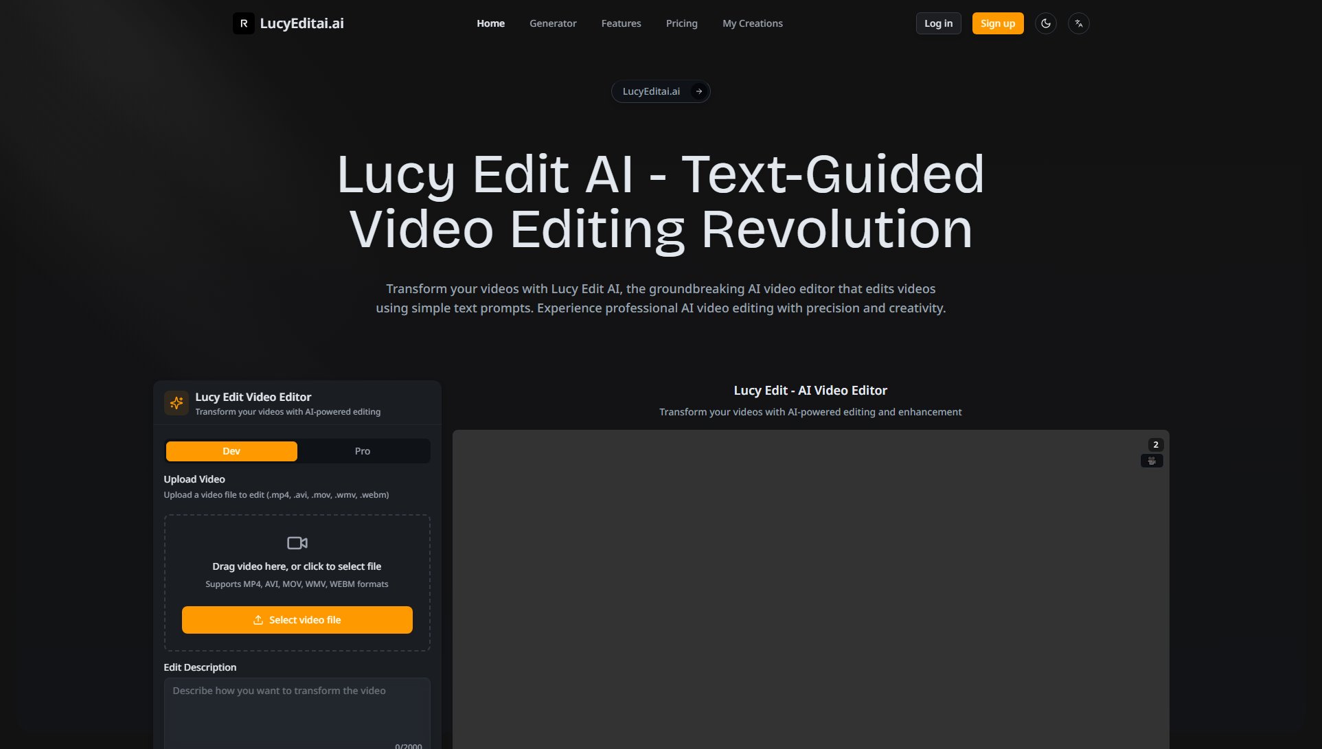 Lucy Edit AI Screenshot
