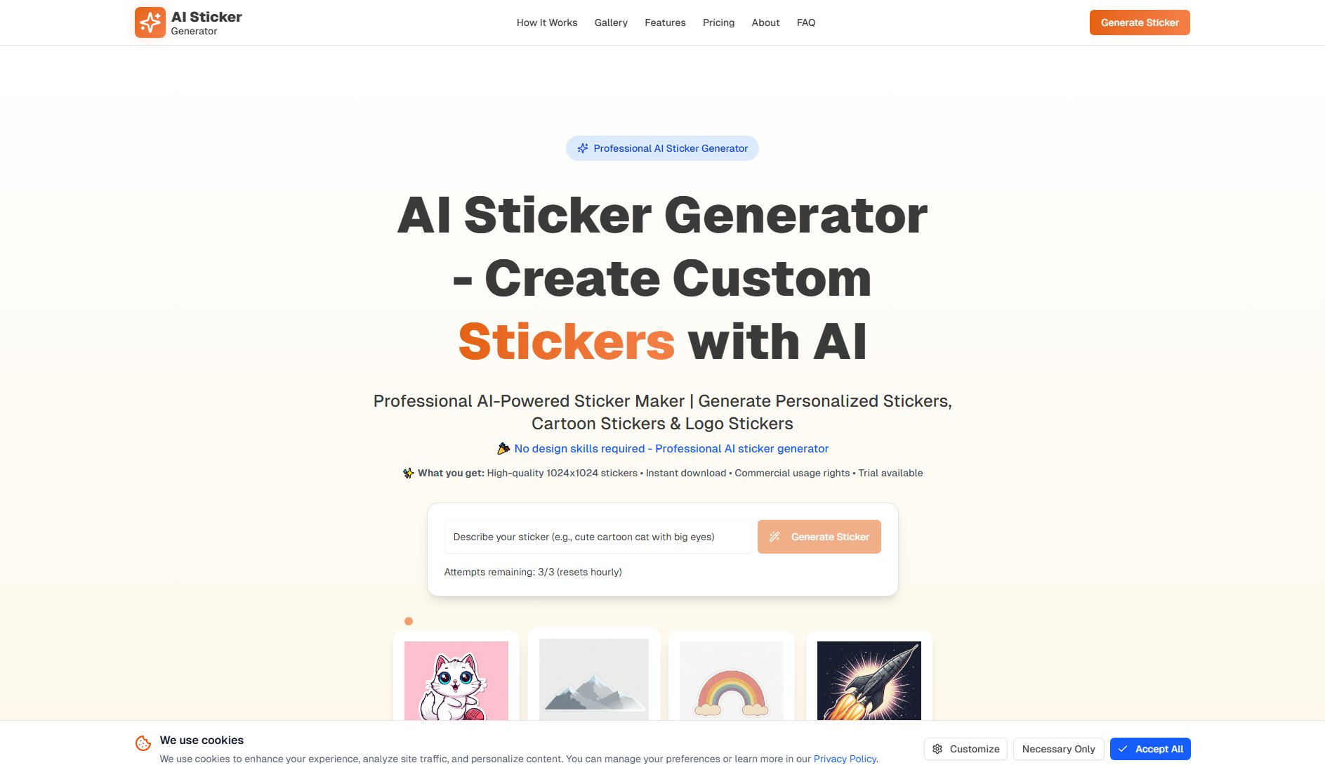 AI Sticker Generator Screenshot