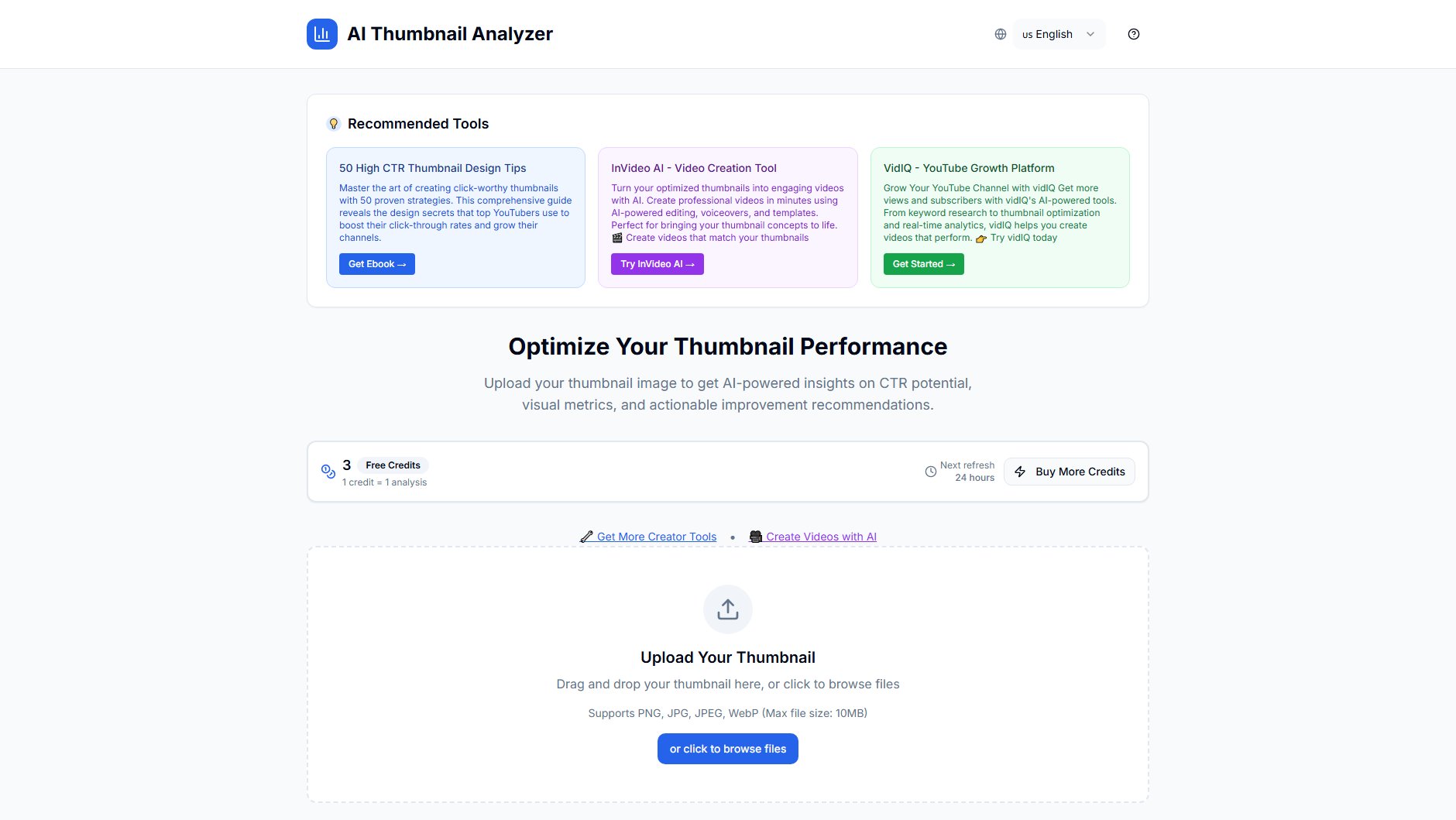 ThumbAI Analyze ThumbAI Analyze Interface & Screenshots