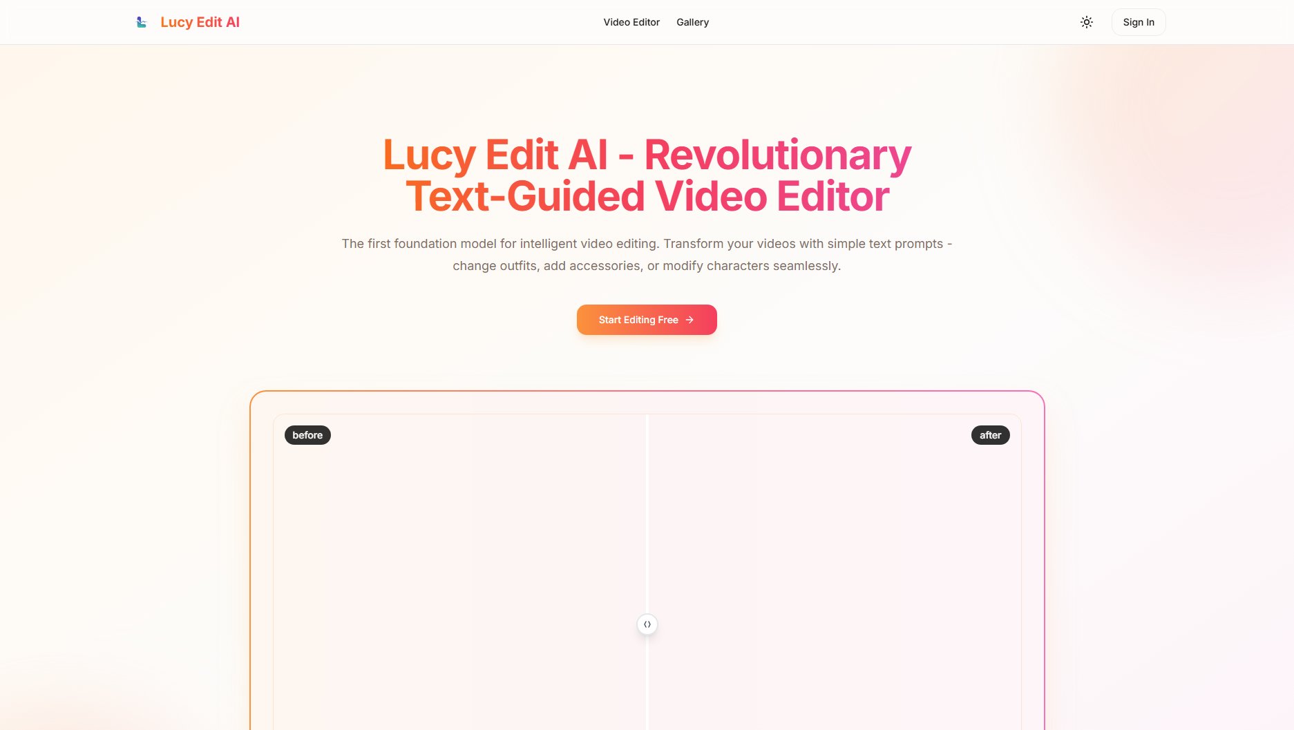 Lucy Edit AI Screenshot
