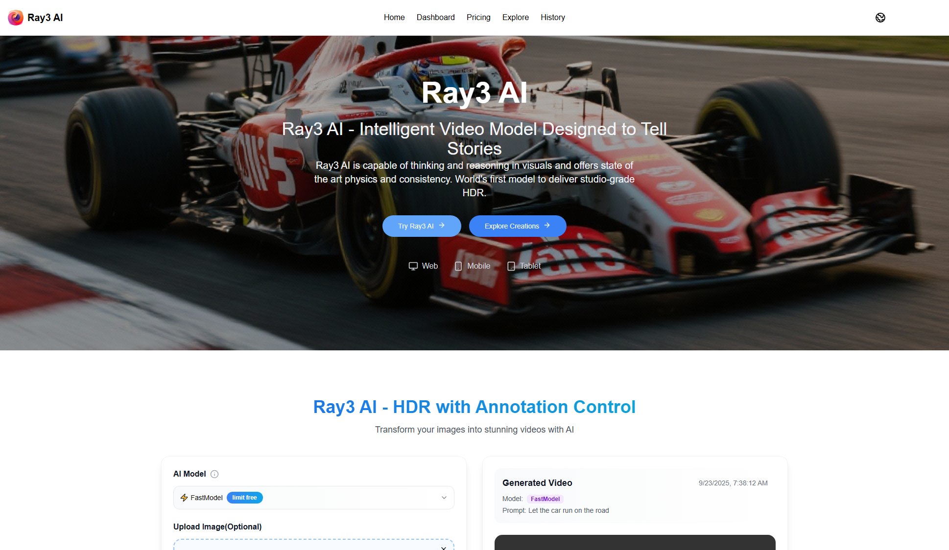 Ray3 AI Screenshot