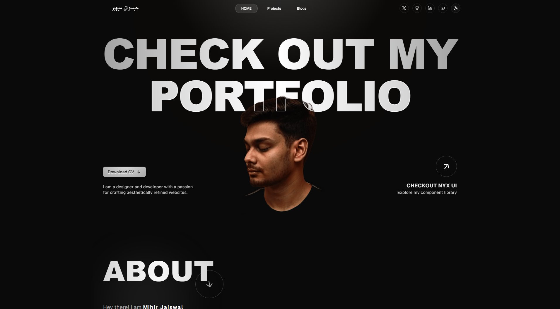 Mihir Jaiswal – Full Stack Developer & UI/UX Designer Screenshot