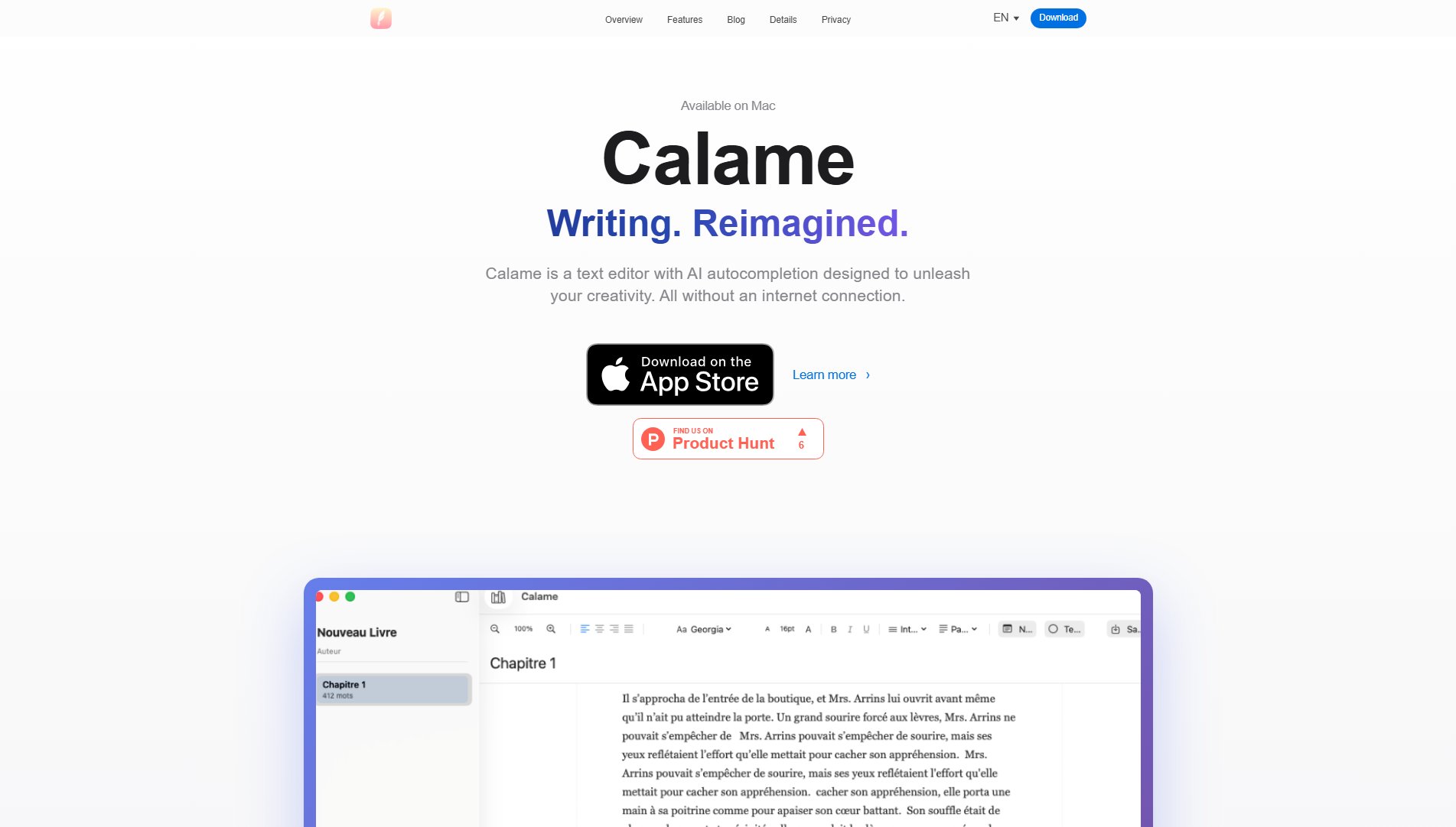 Calame Calame Interface & Screenshots Calame Calame Interface & Screenshots