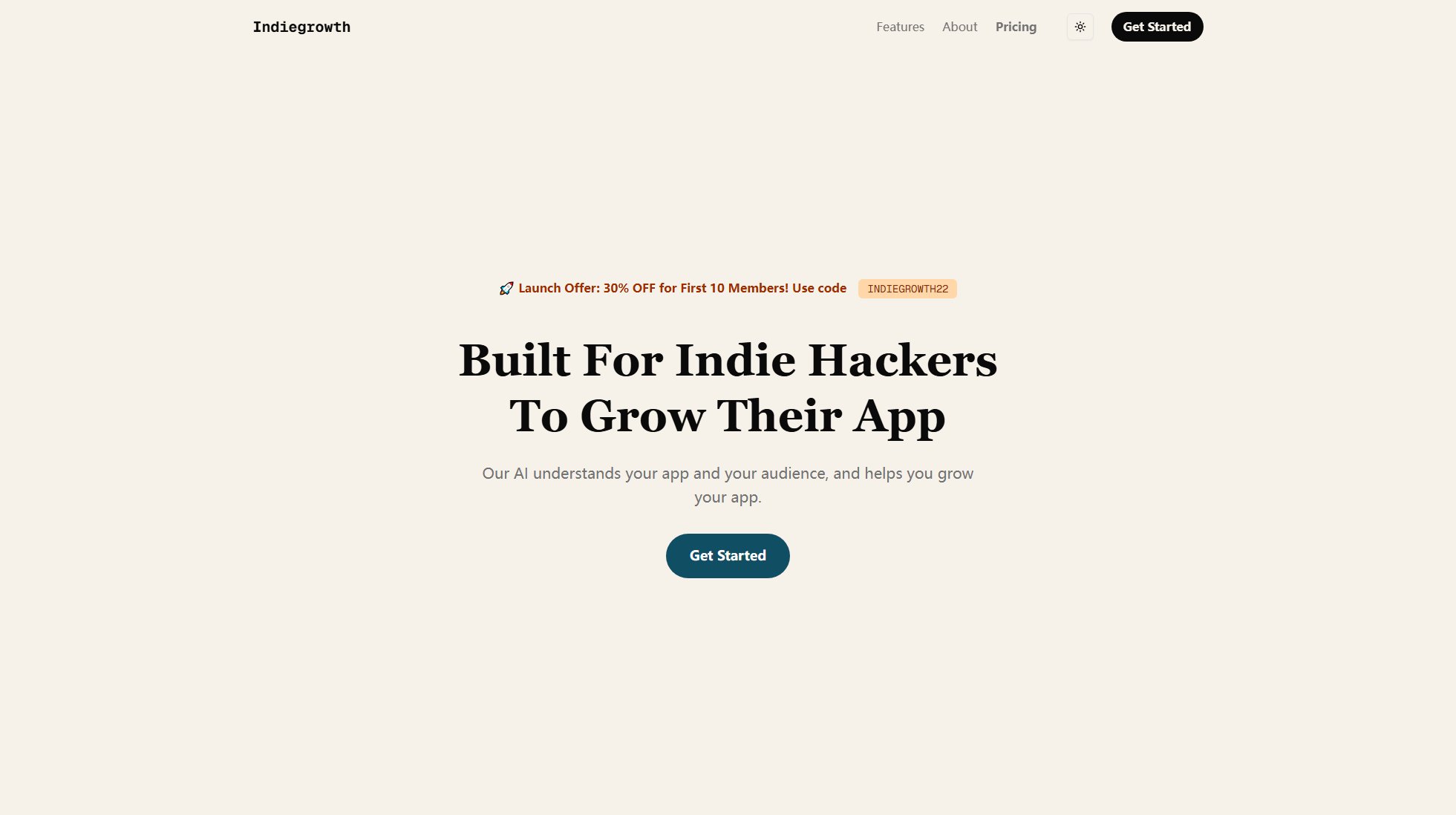 Indiegrowth Screenshot