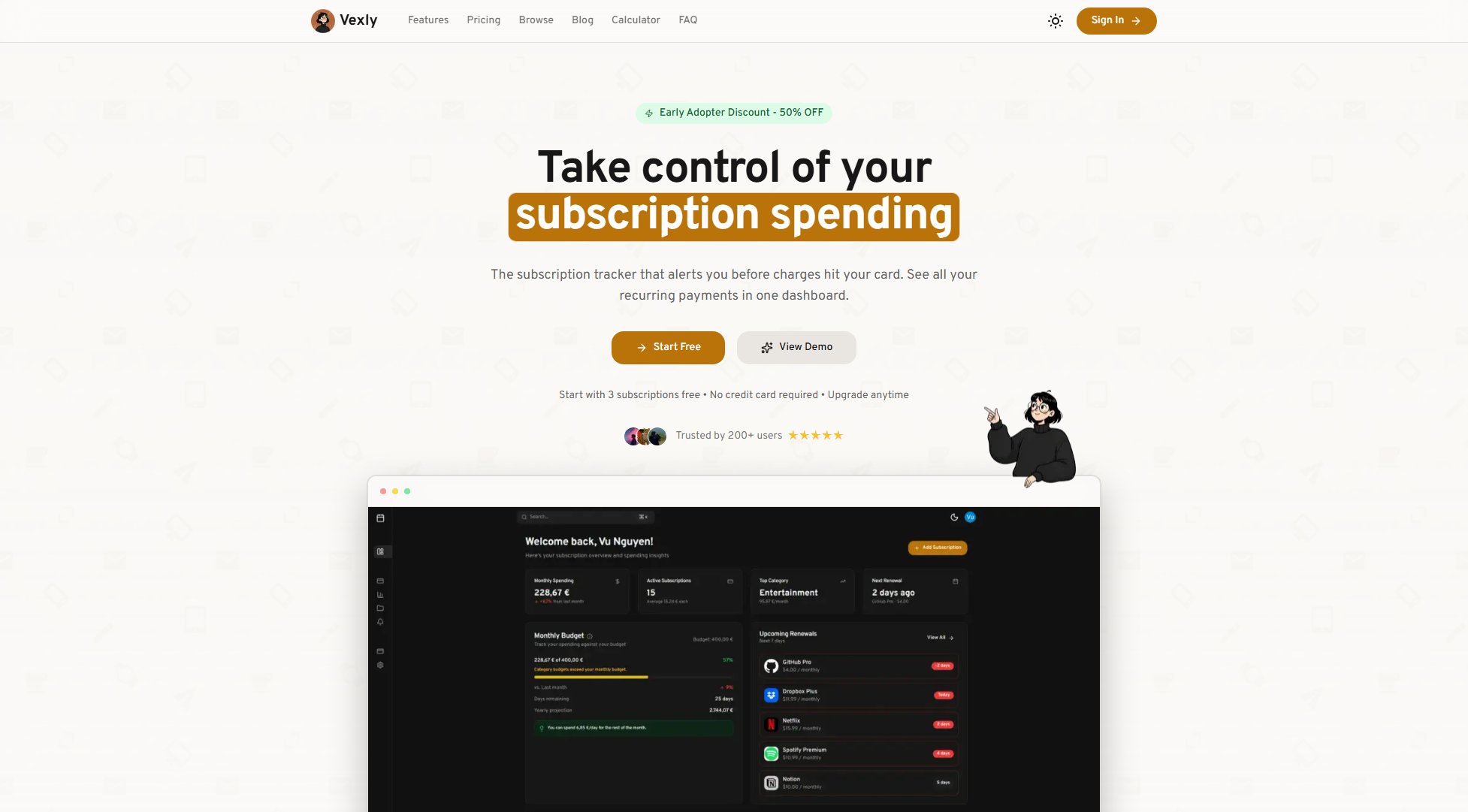 Vexly Vexly Interface & Screenshots