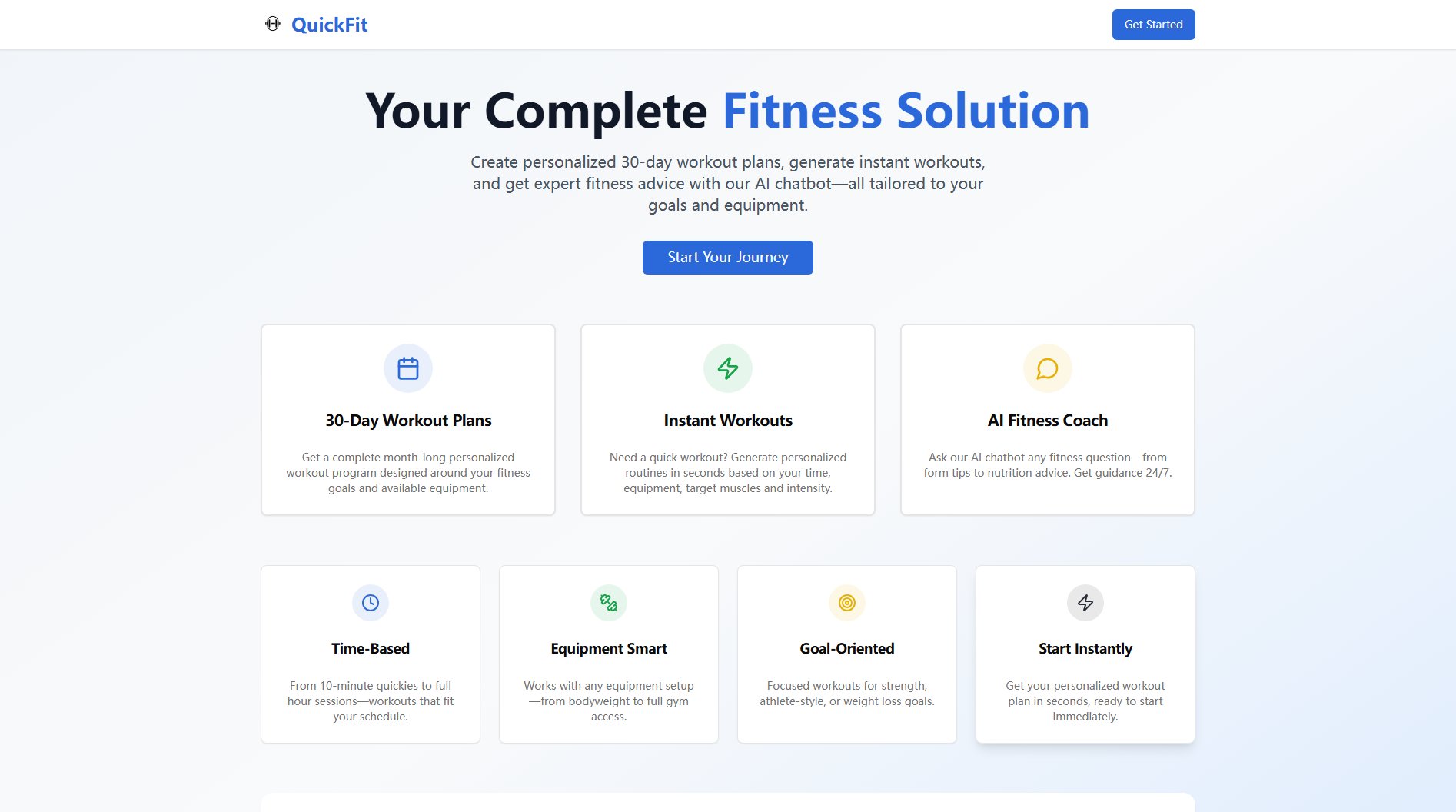 QuickFit Screenshot