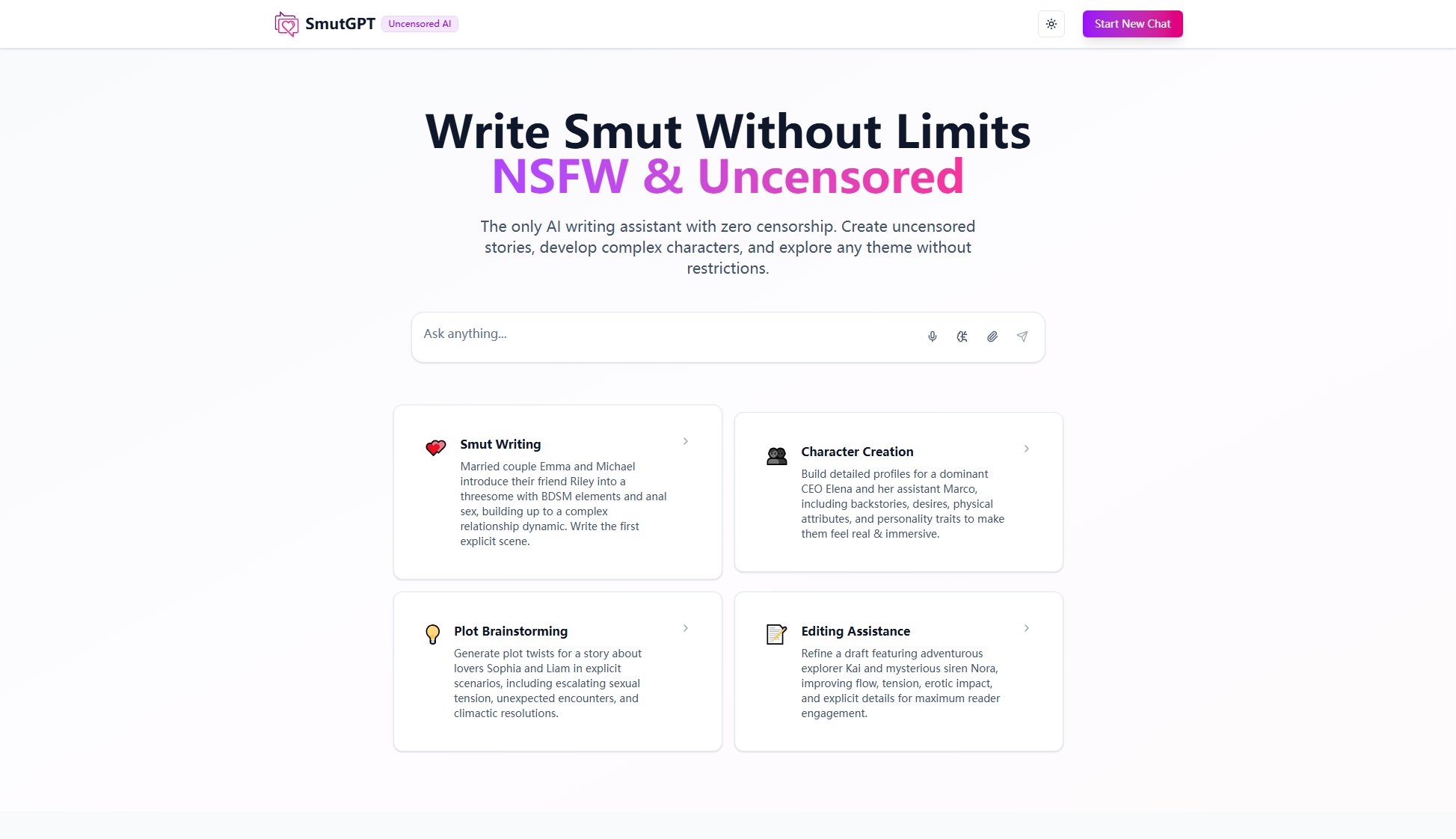 SmutGPT SmutGPT Interface & Screenshots SmutGPT SmutGPT Interface & Screenshots