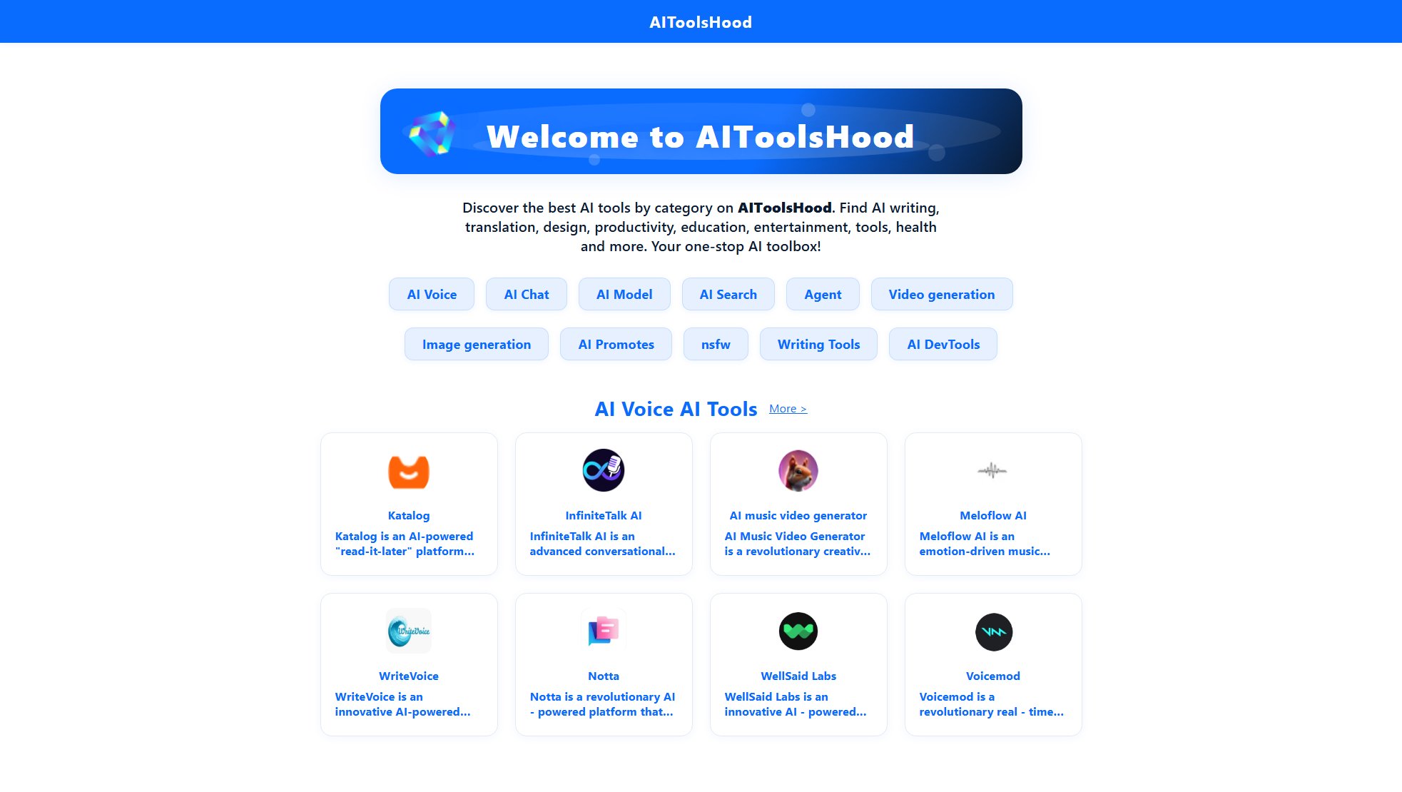AIToolsHood AIToolsHood Interface & Screenshots AIToolsHood AIToolsHood Interface & Screenshots