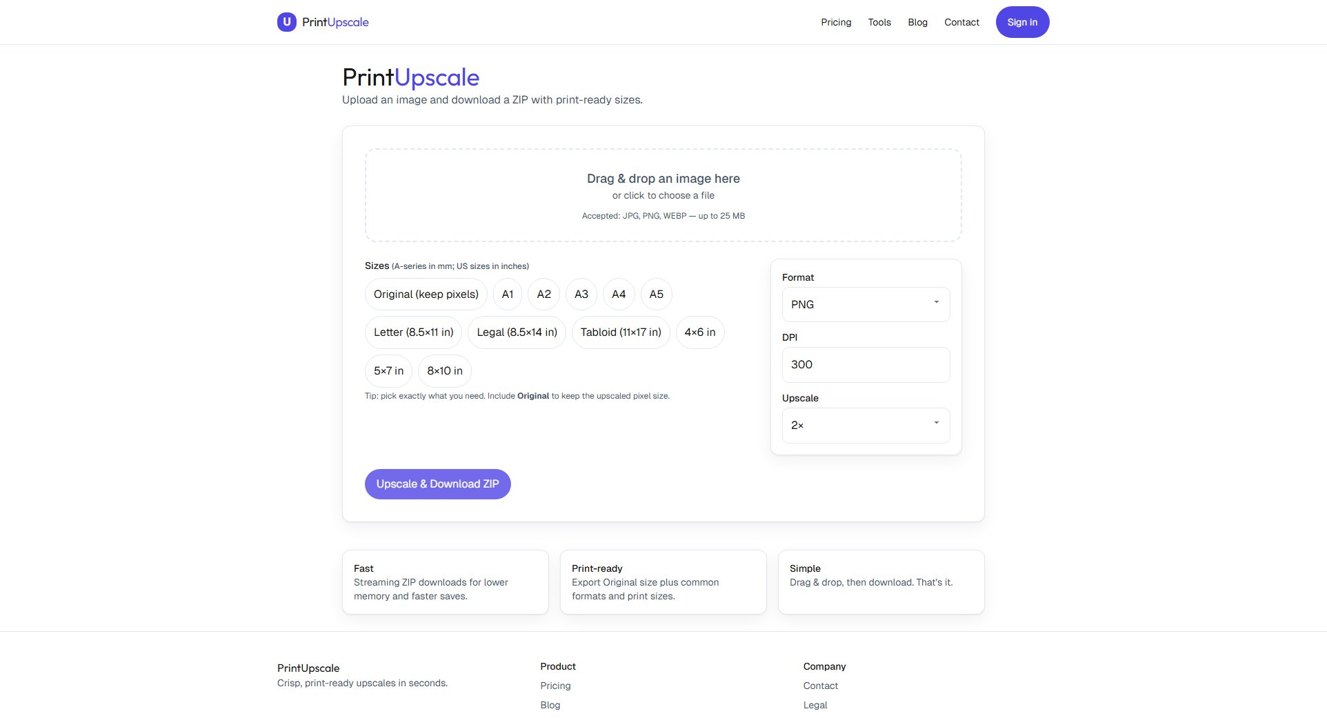PrintUpscale PrintUpscale Interface & Screenshots PrintUpscale PrintUpscale Interface & Screenshots