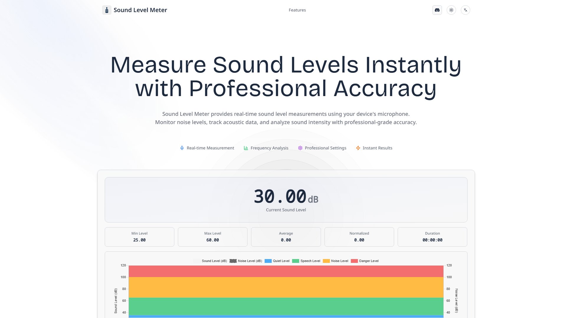 Sound Level Meter Screenshot Sound Level Meter Screenshot