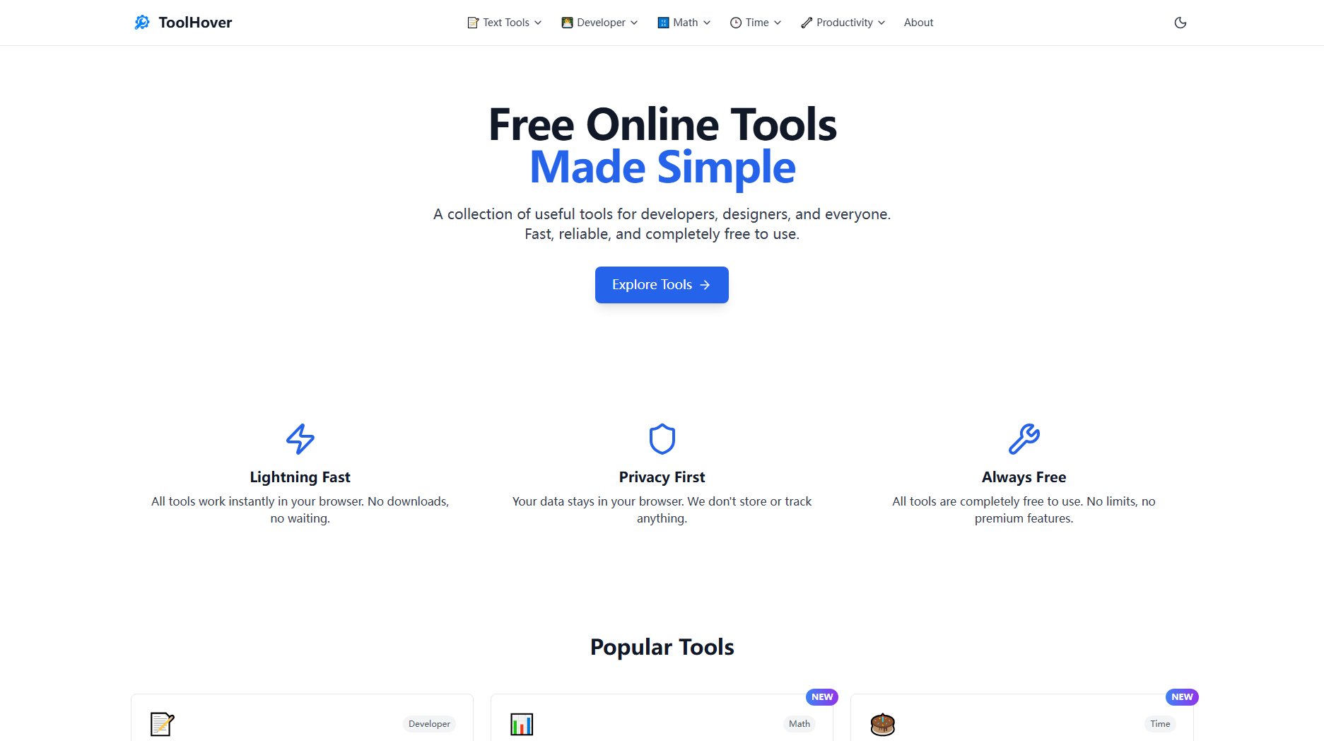 ToolHover ToolHover Interface & Screenshots