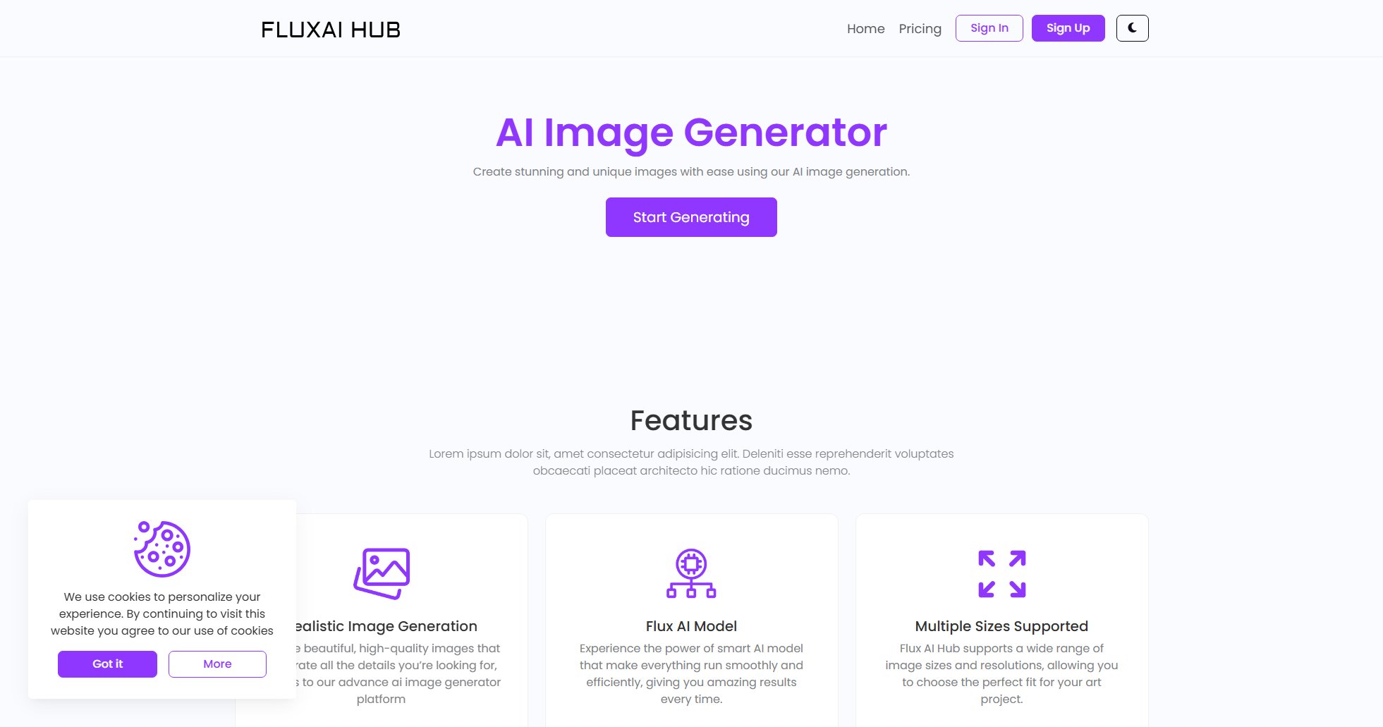 FluxAI Hub FluxAI Hub Interface & Screenshots FluxAI Hub FluxAI Hub Interface & Screenshots