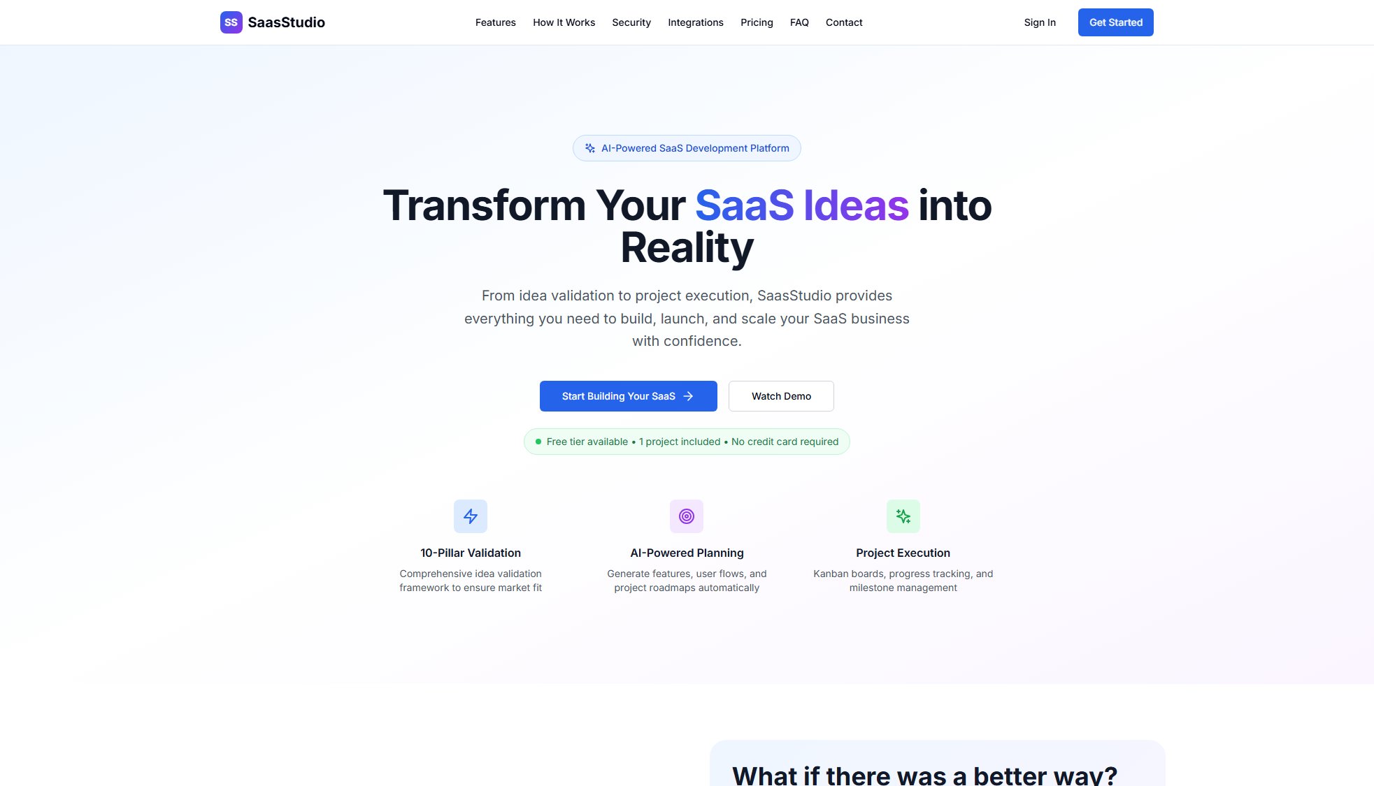 SaasStudio Screenshot