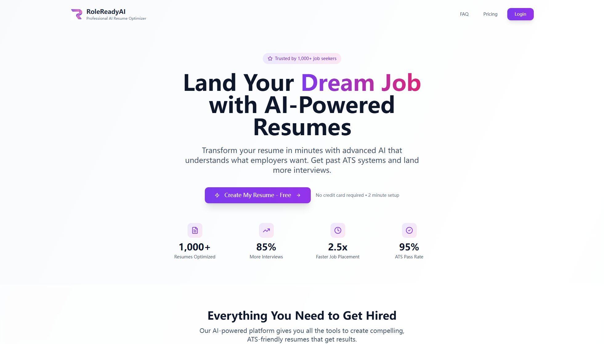 RoleReadyAI RoleReadyAI Interface & Screenshots