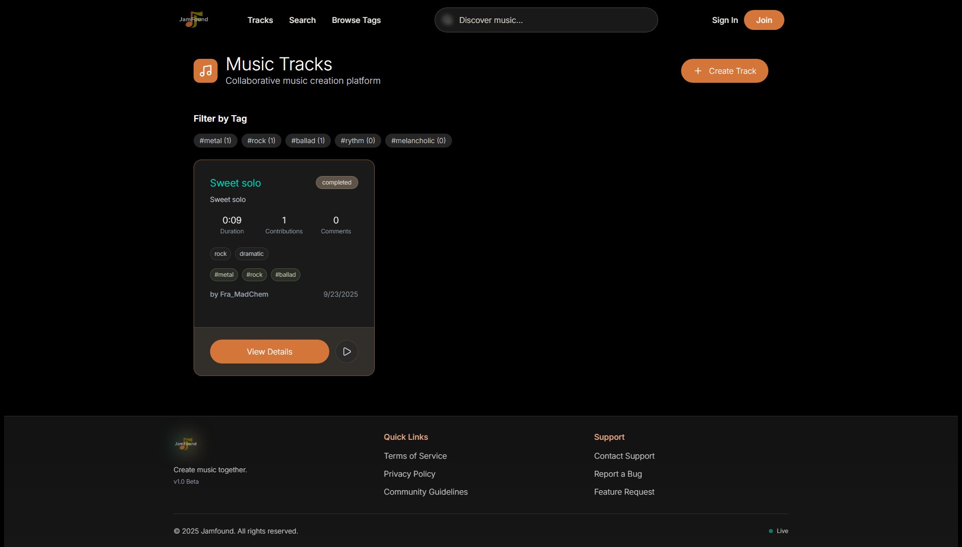 JamFound JamFound Interface & Screenshots JamFound JamFound Interface & Screenshots