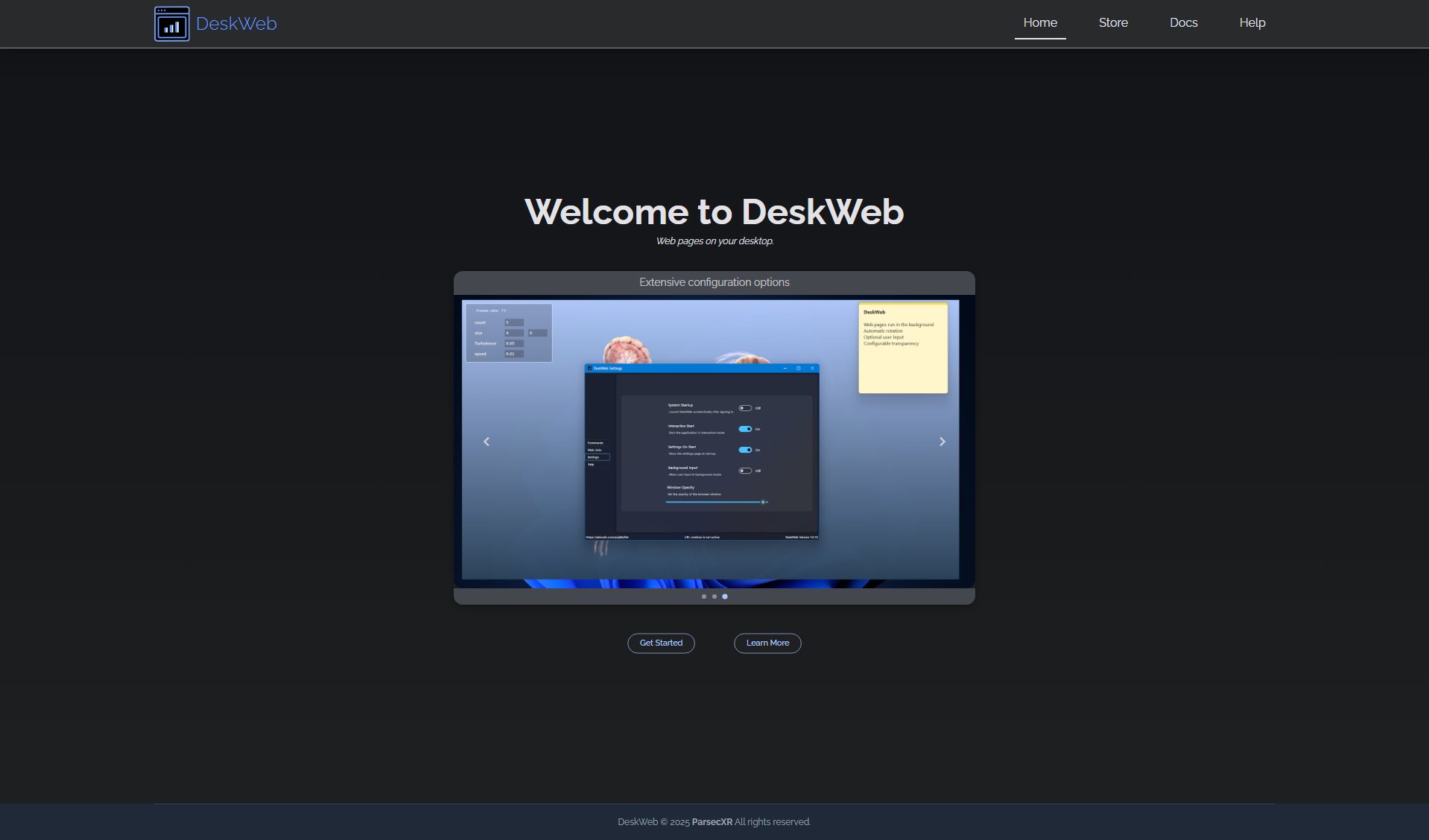 DeskWeb DeskWeb Interface & Screenshots