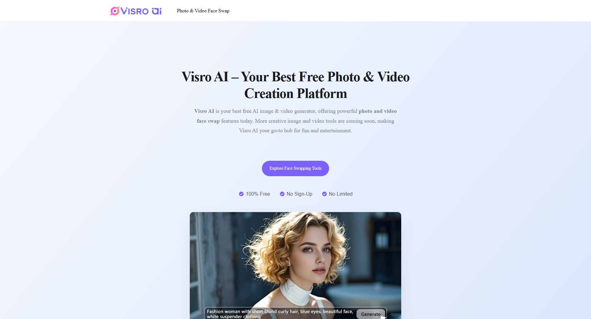 Visro AI Visro AI Interface & Screenshots