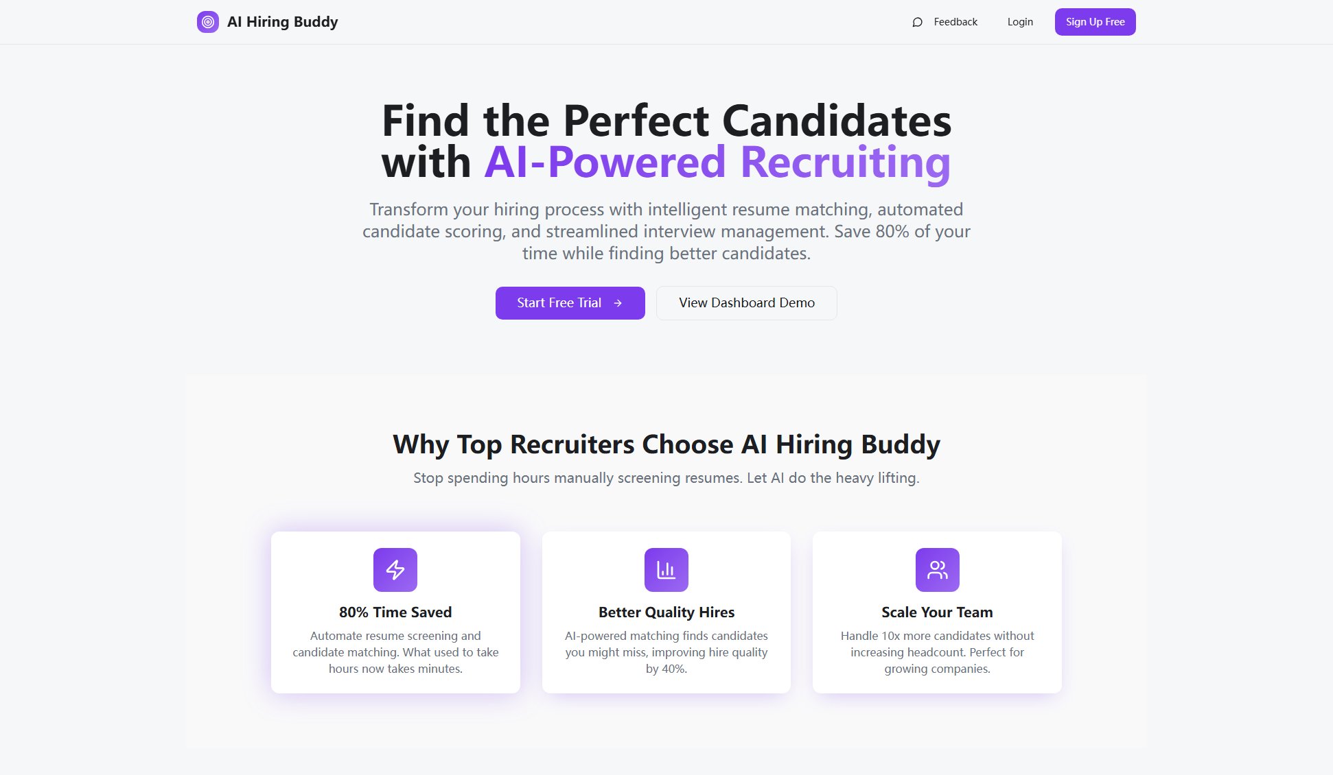 AI Hiring Buddy AI Hiring Buddy Interface & Screenshots AI Hiring Buddy AI Hiring Buddy Interface & Screenshots