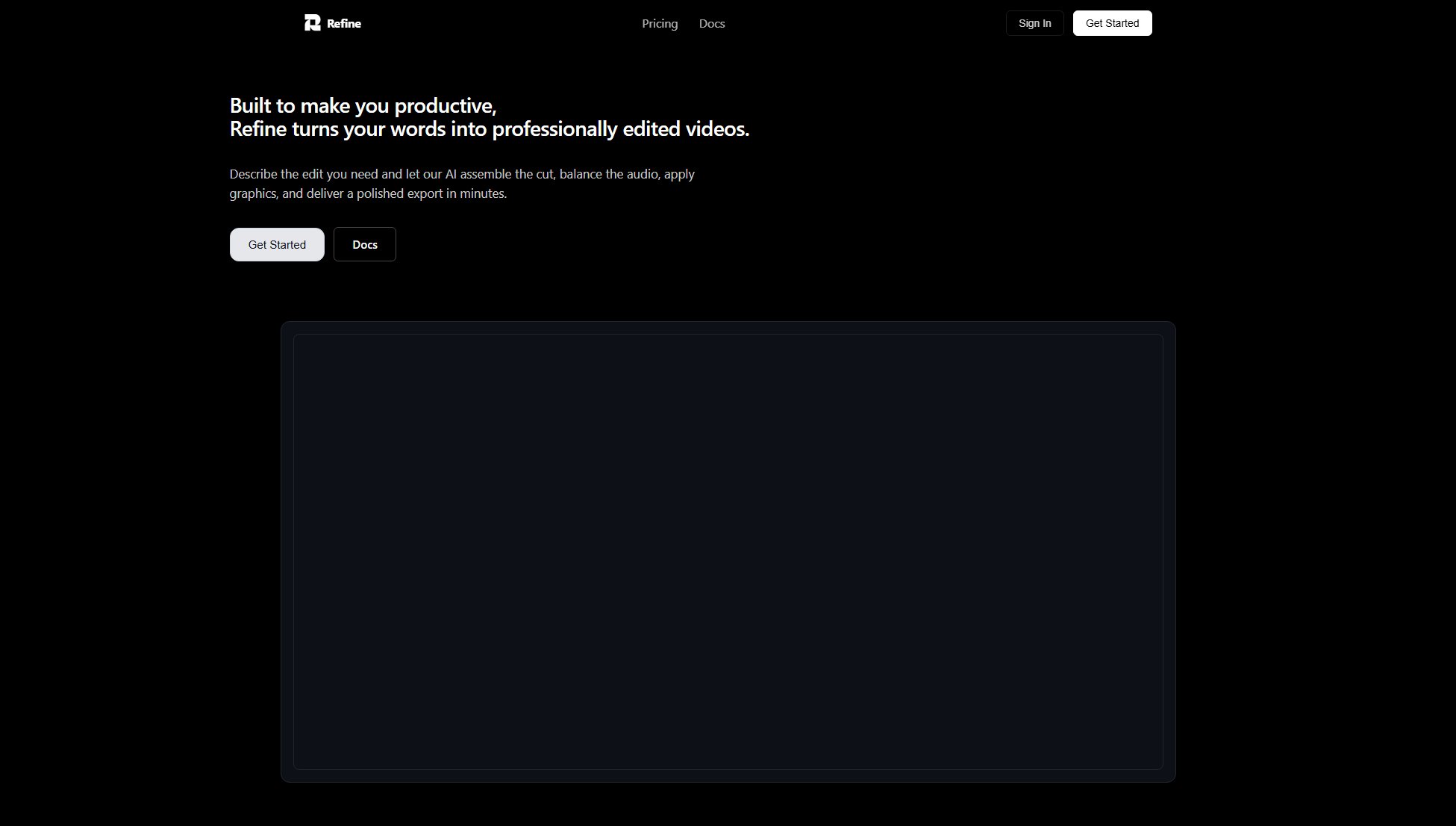 Refine Refine Interface & Screenshots Refine Refine Interface & Screenshots