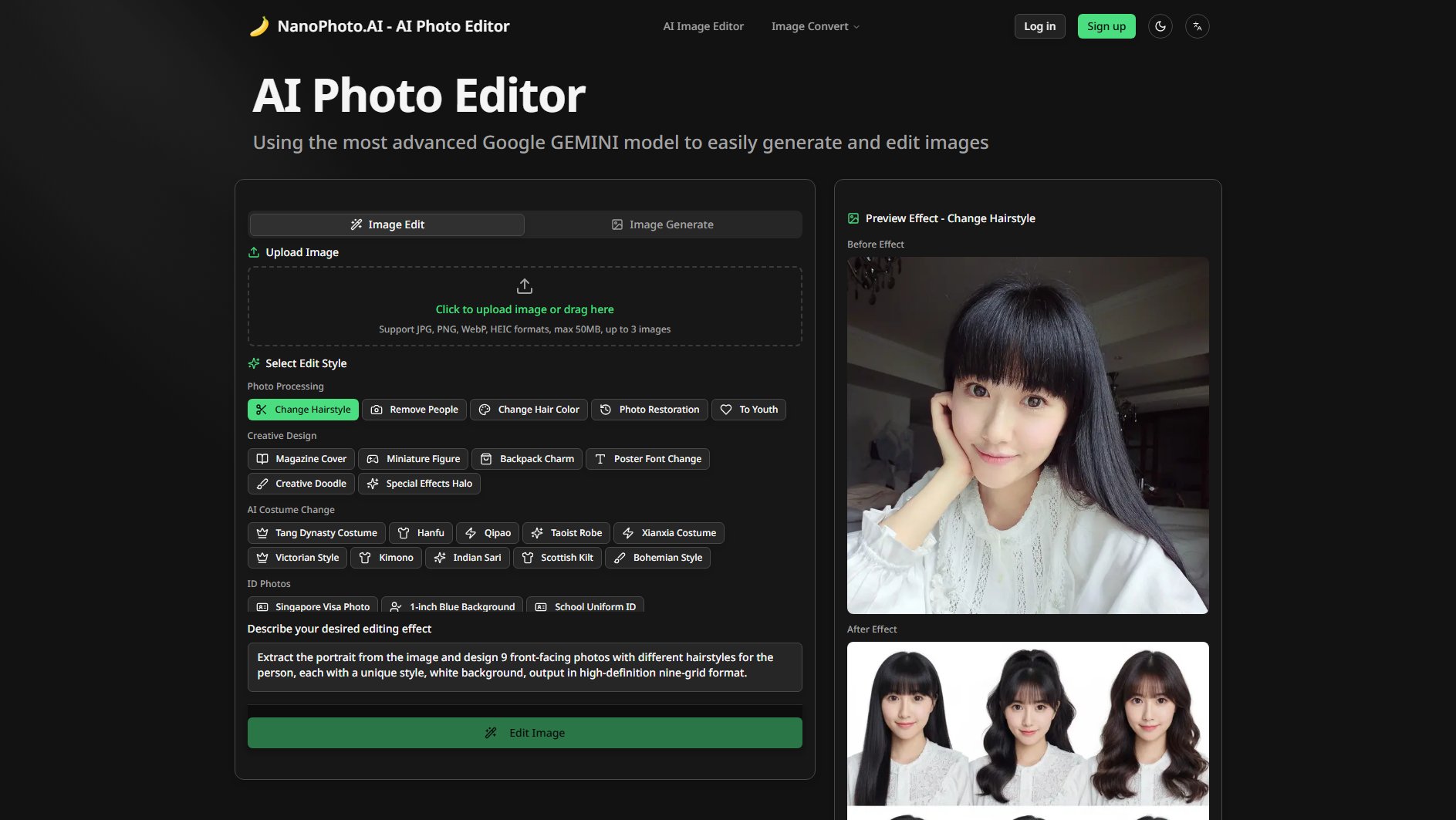 NanoPhoto.AI NanoPhoto.AI Interface & Screenshots
