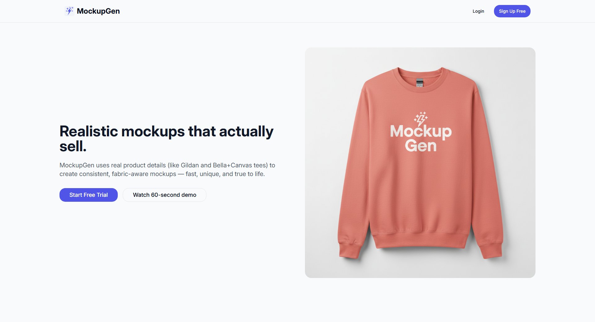 MockupGen MockupGen Interface & Screenshots