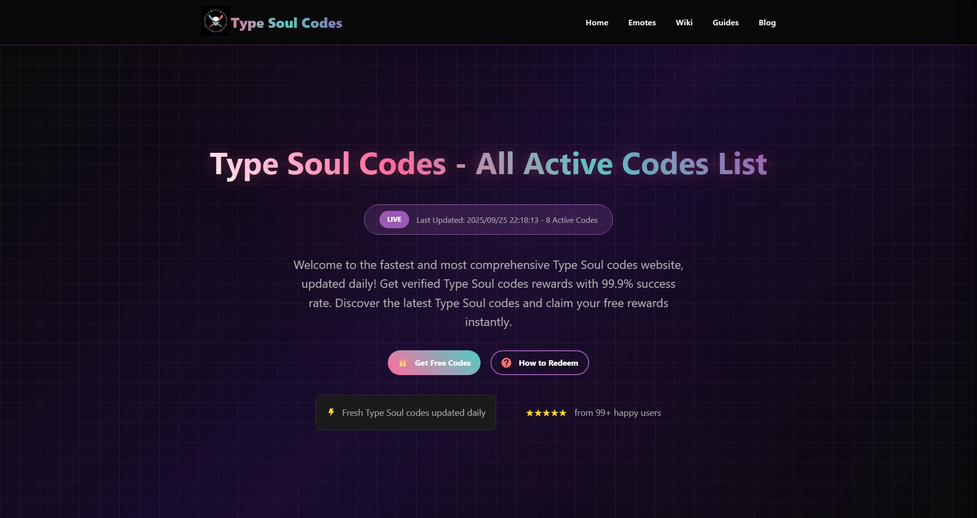 Type Soul Codes Type Soul Codes Interface & Screenshots