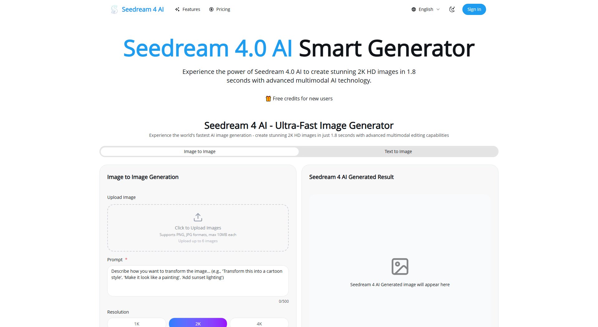 Seedream 4.0 AI Seedream 4.0 AI Interface & Screenshots