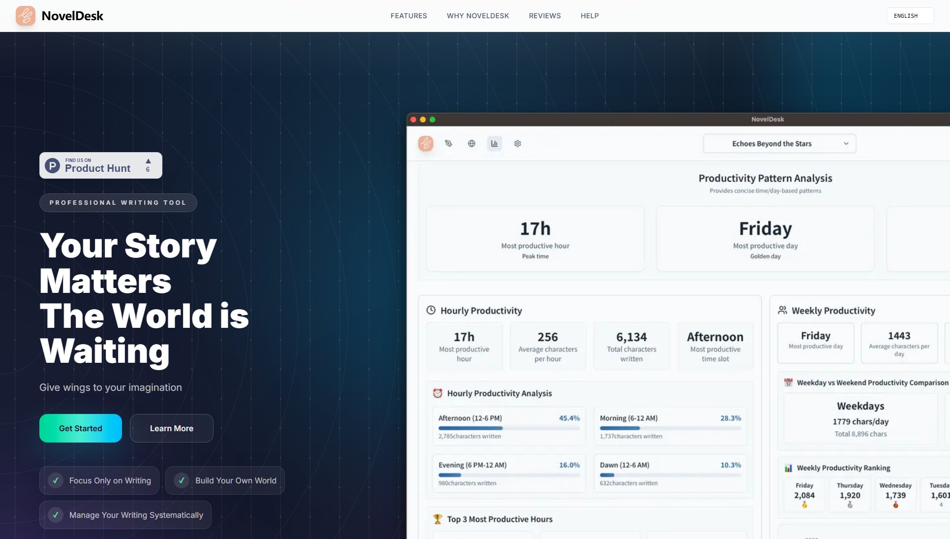 NovelDesk NovelDesk Interface & Screenshots