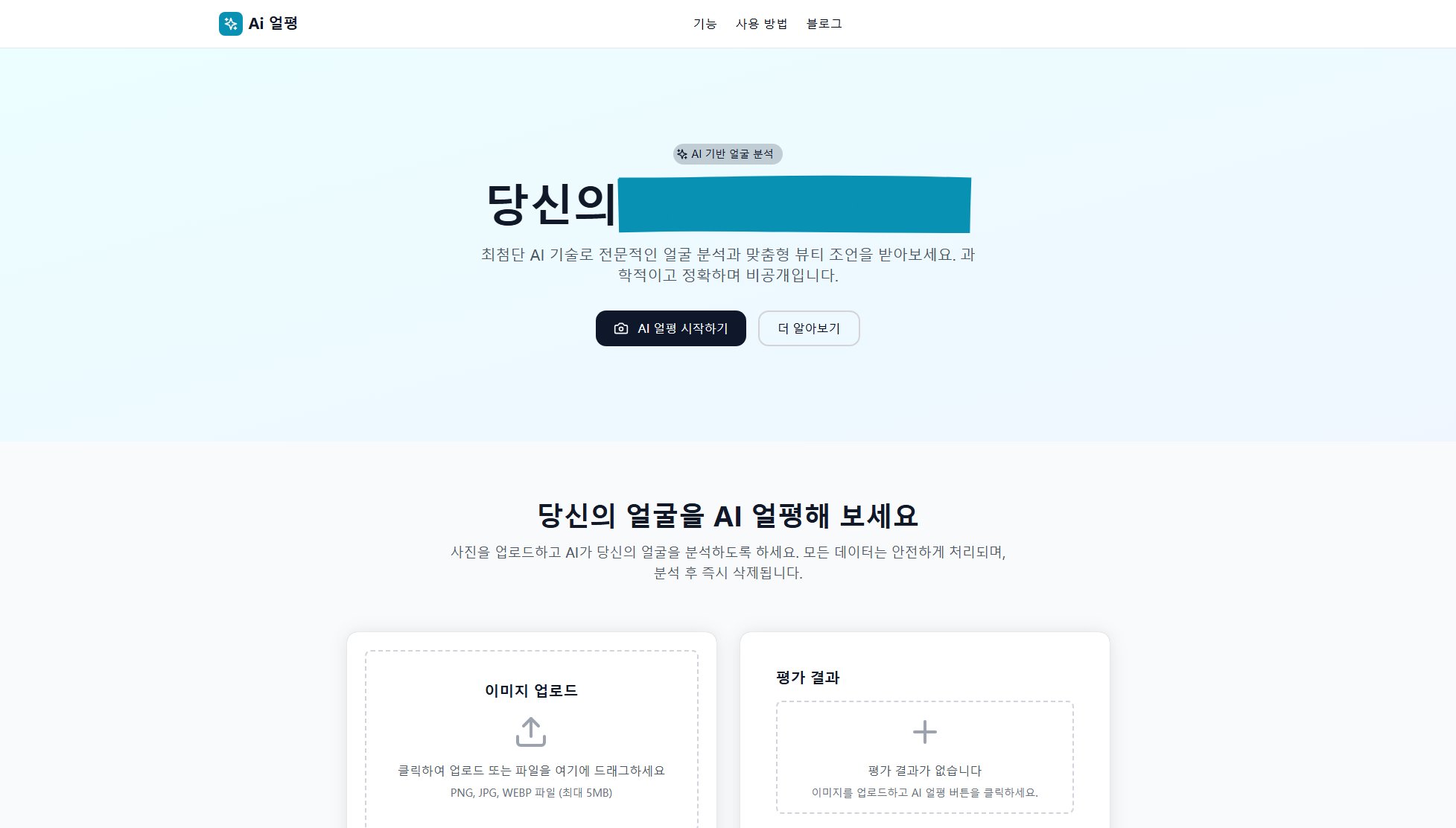 AI 얼평 AI 얼평 Interface & Screenshots