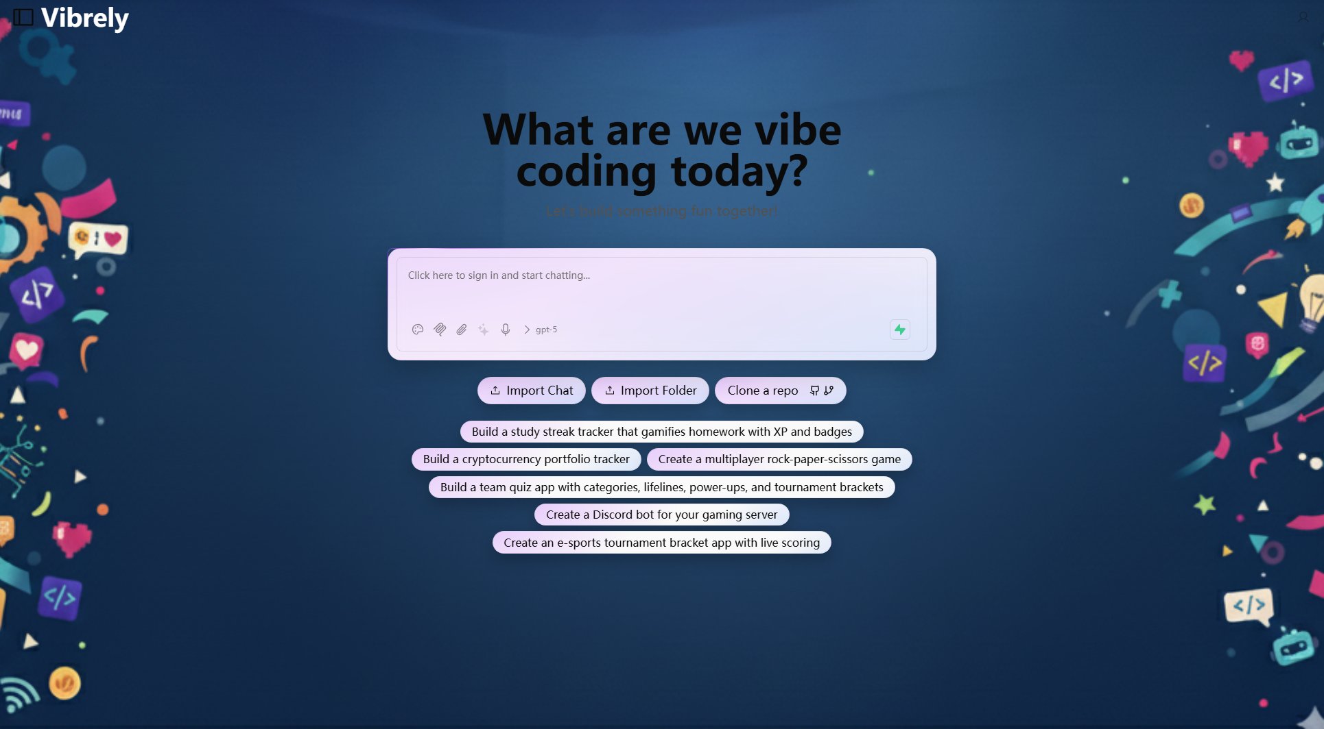 Vibrely Vibrely Interface & Screenshots