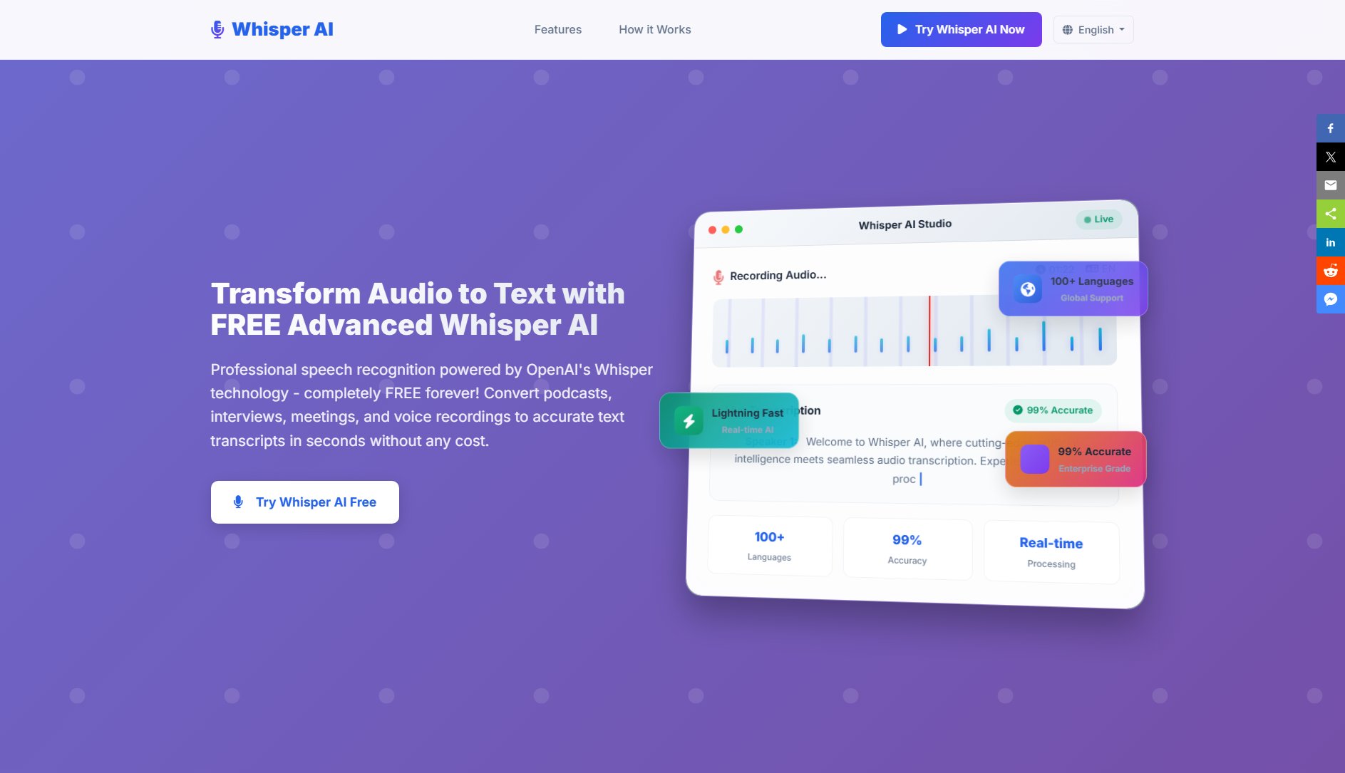 Free Whisper AI Free Whisper AI Interface & Screenshots