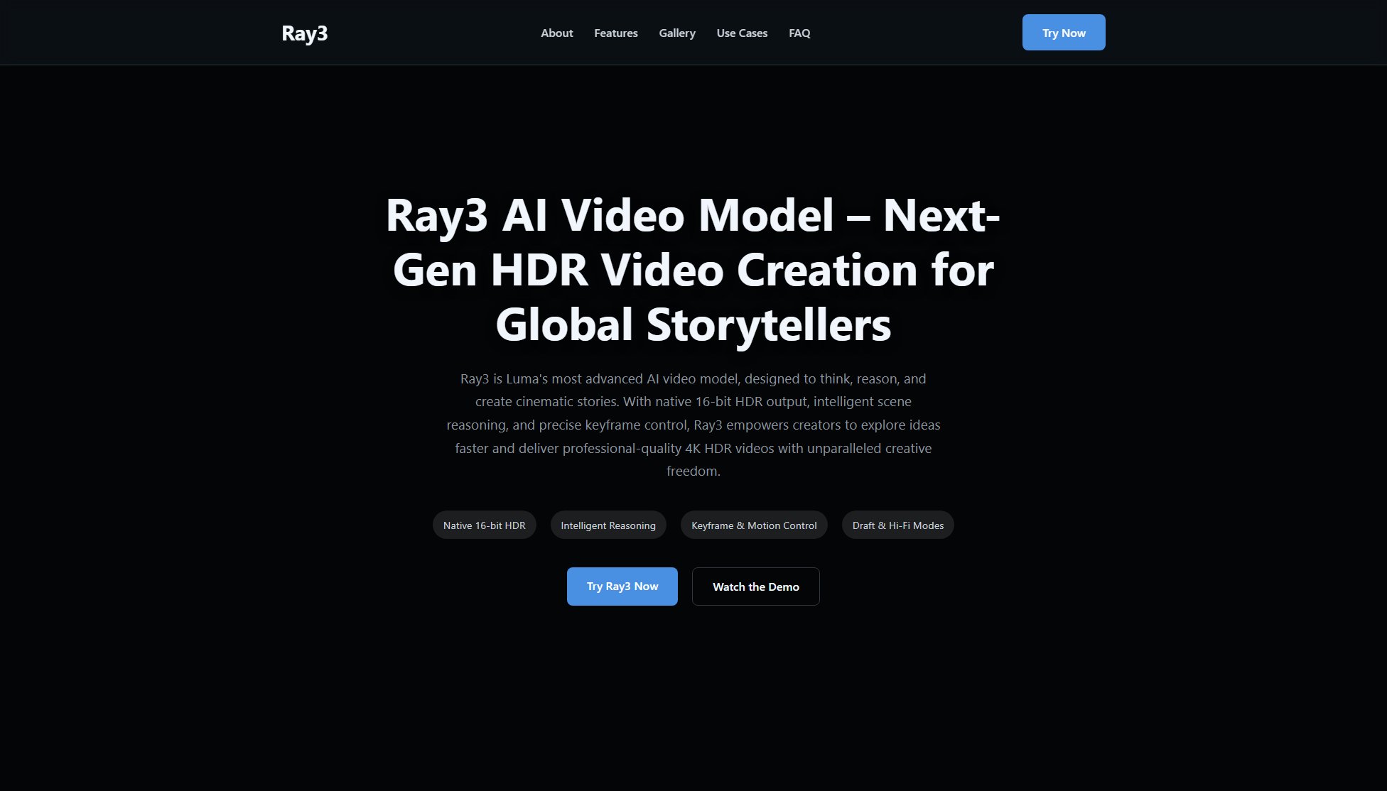 Ray3 Ray3 Interface & Screenshots