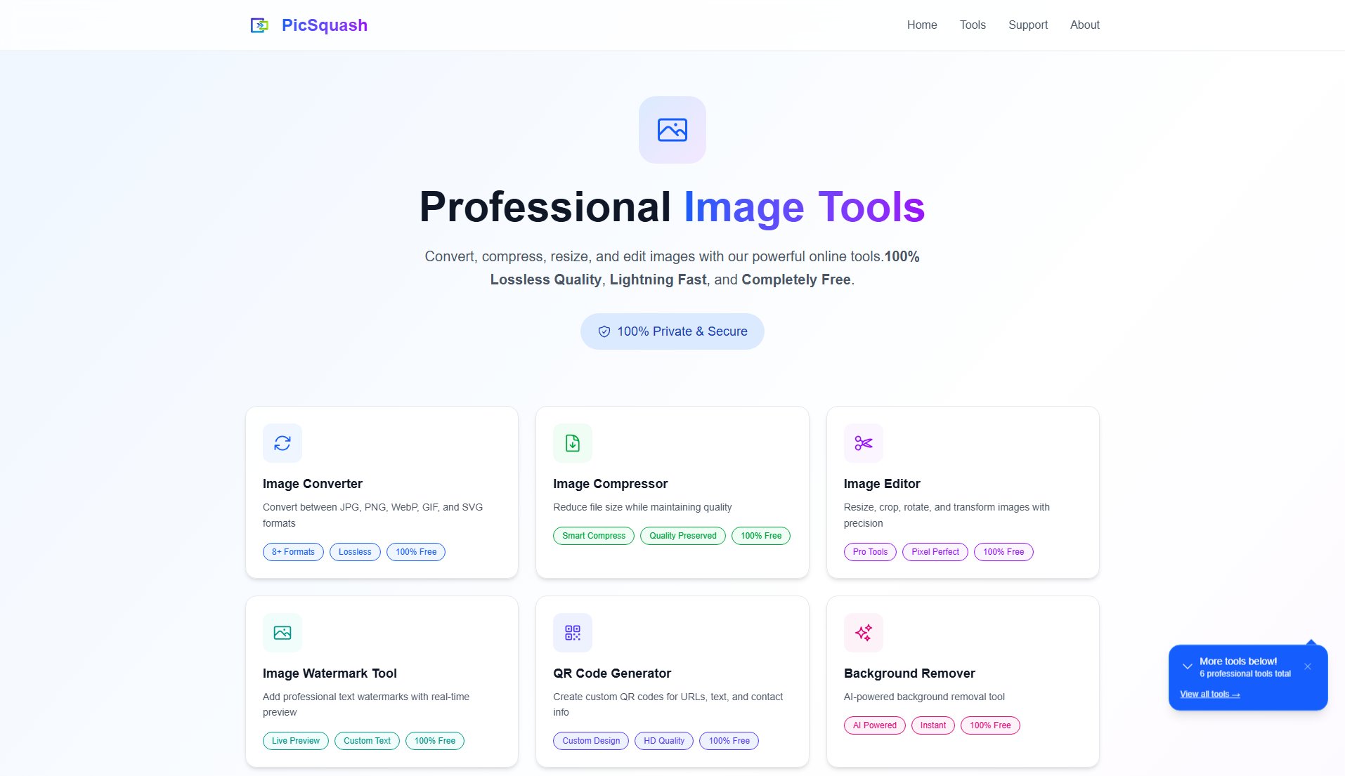 PicSquash PicSquash Interface & Screenshots