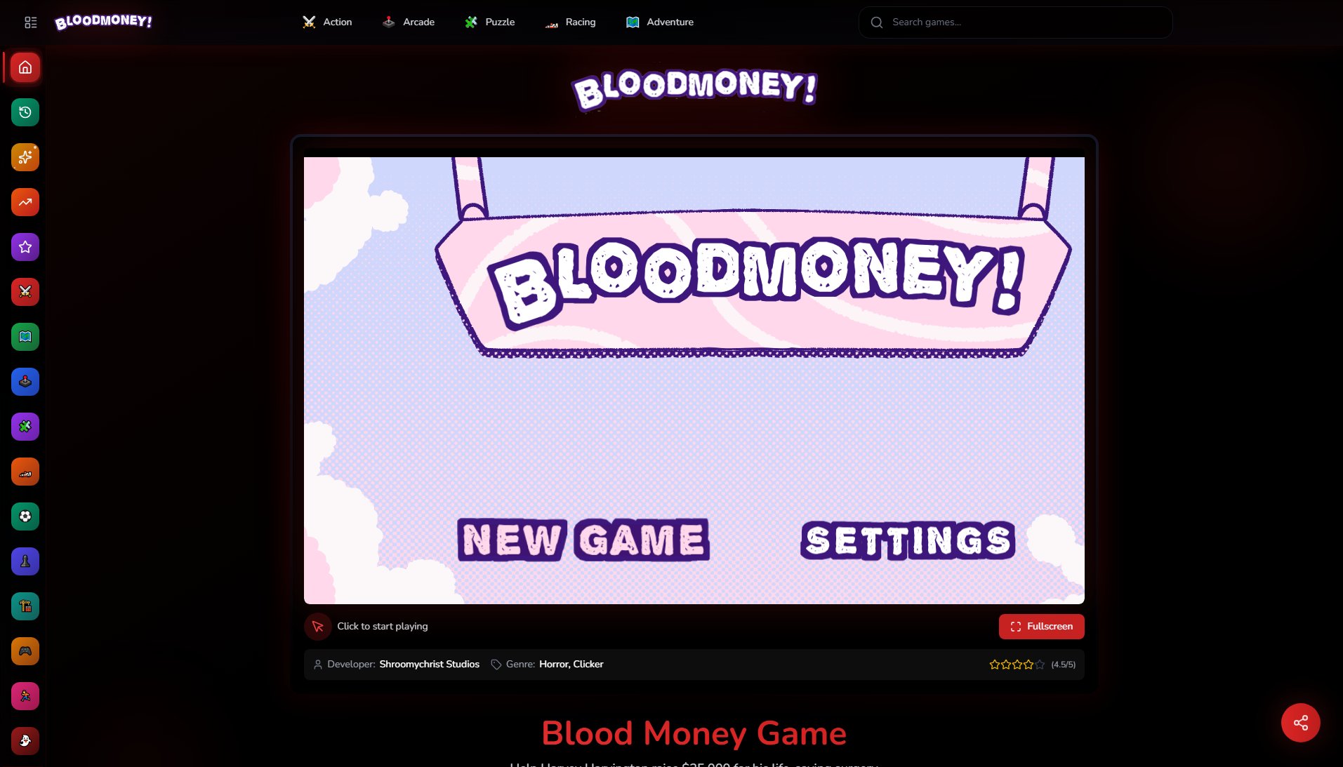 Blood Money Game Blood Money Game Interface & Screenshots