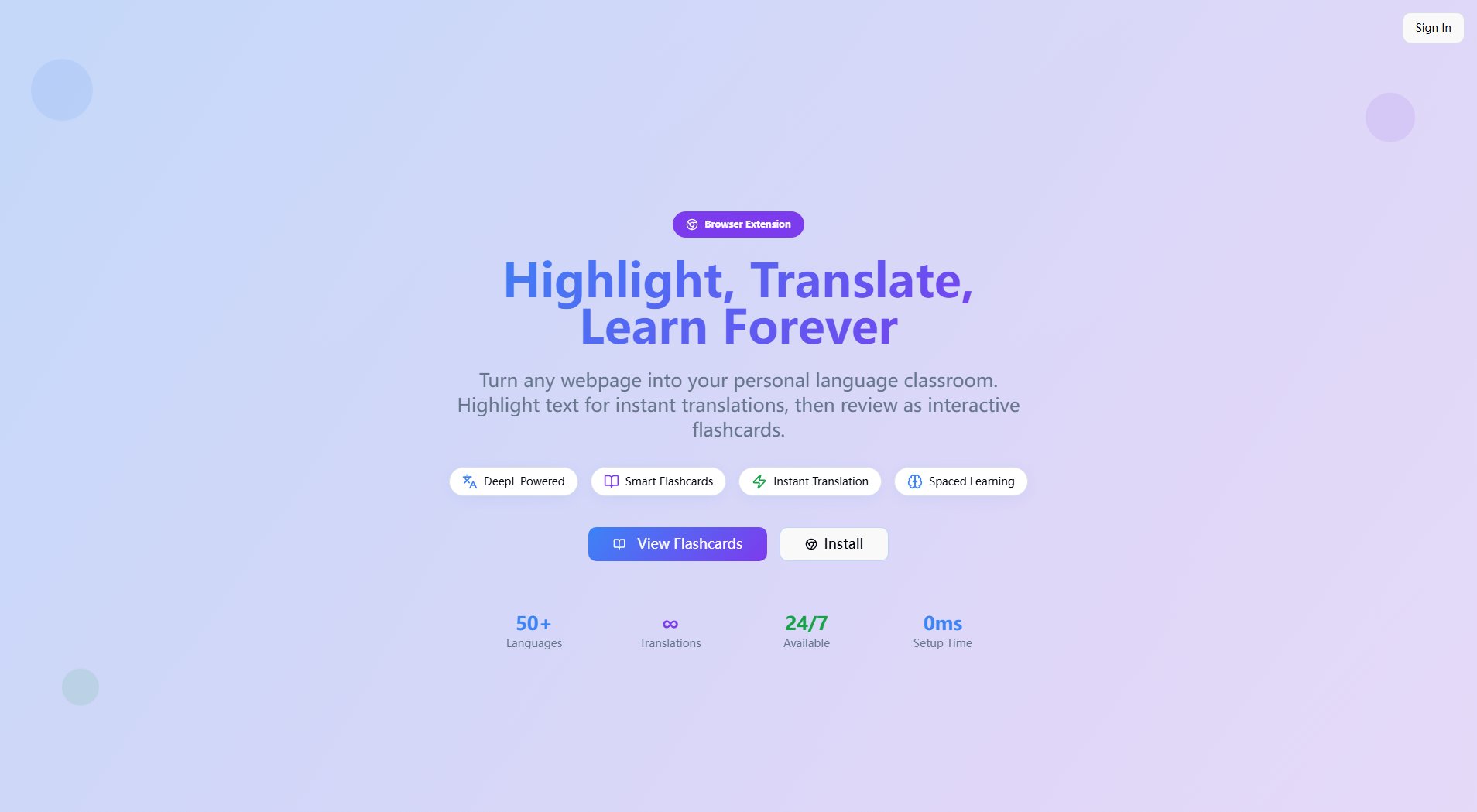 Highlight Translator Highlight Translator Interface & Screenshots