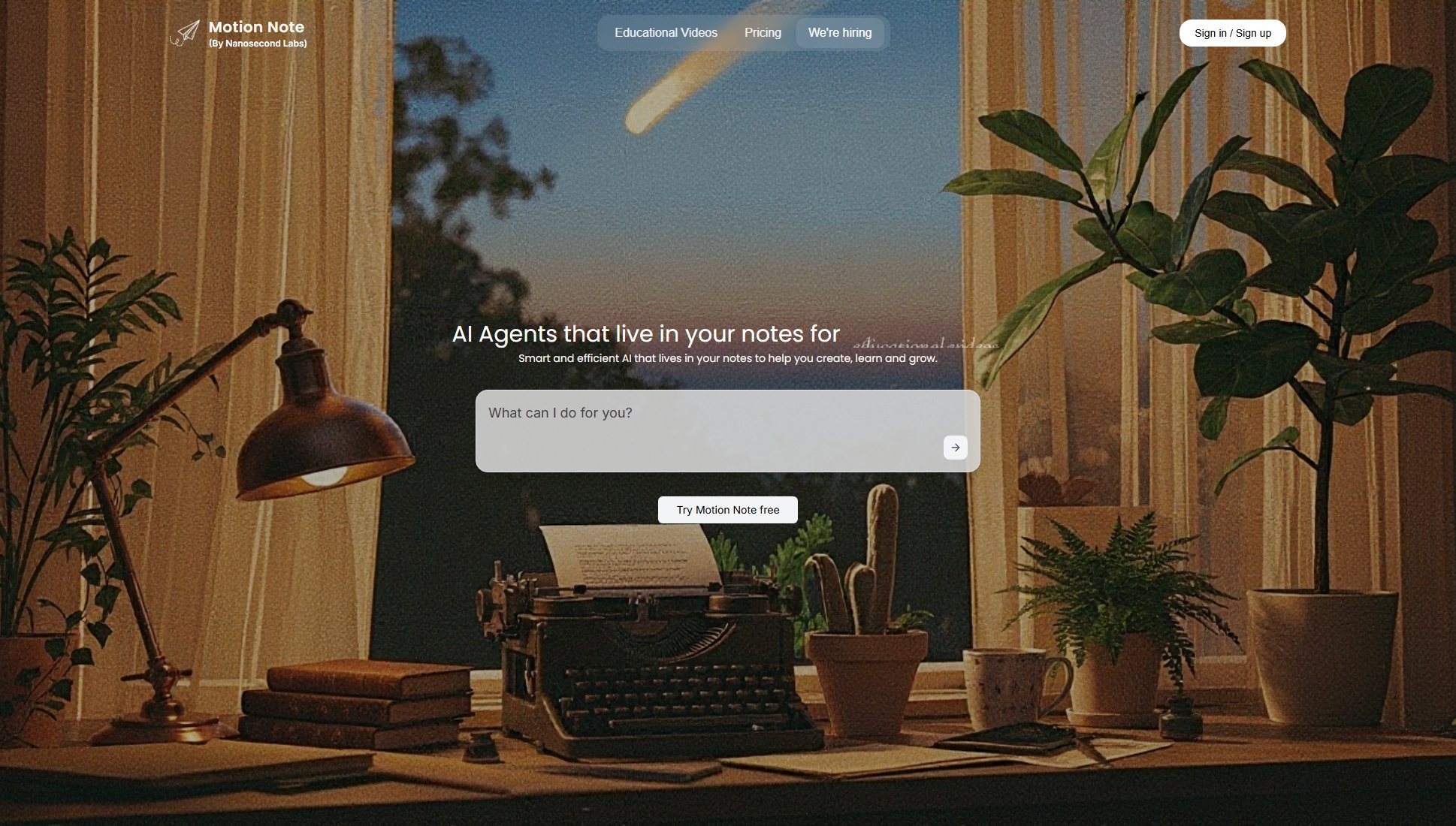 Motion Note Motion Note Interface & Screenshots