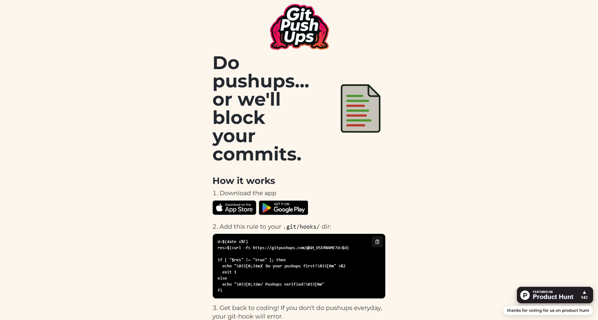 Git Pushups Git Pushups Interface & Screenshots Git Pushups Git Pushups Interface & Screenshots