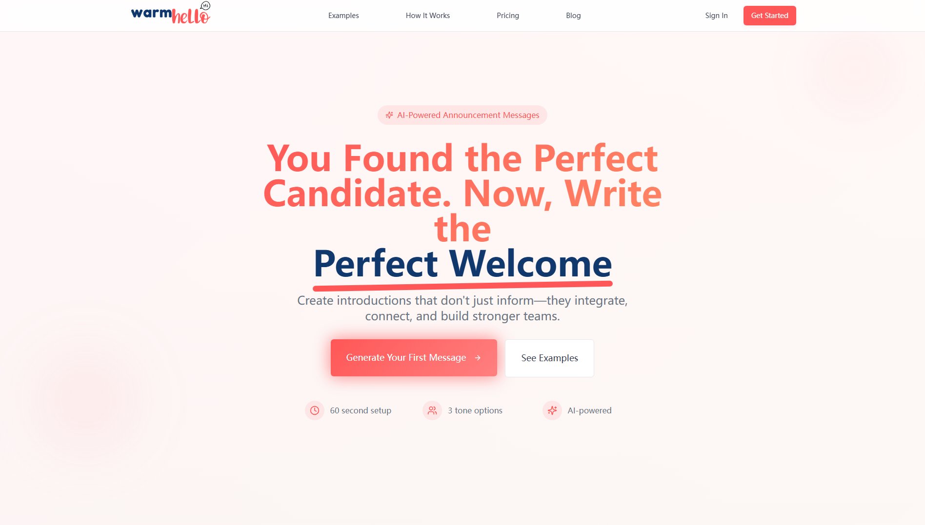 Warm Hello Warm Hello Interface & Screenshots