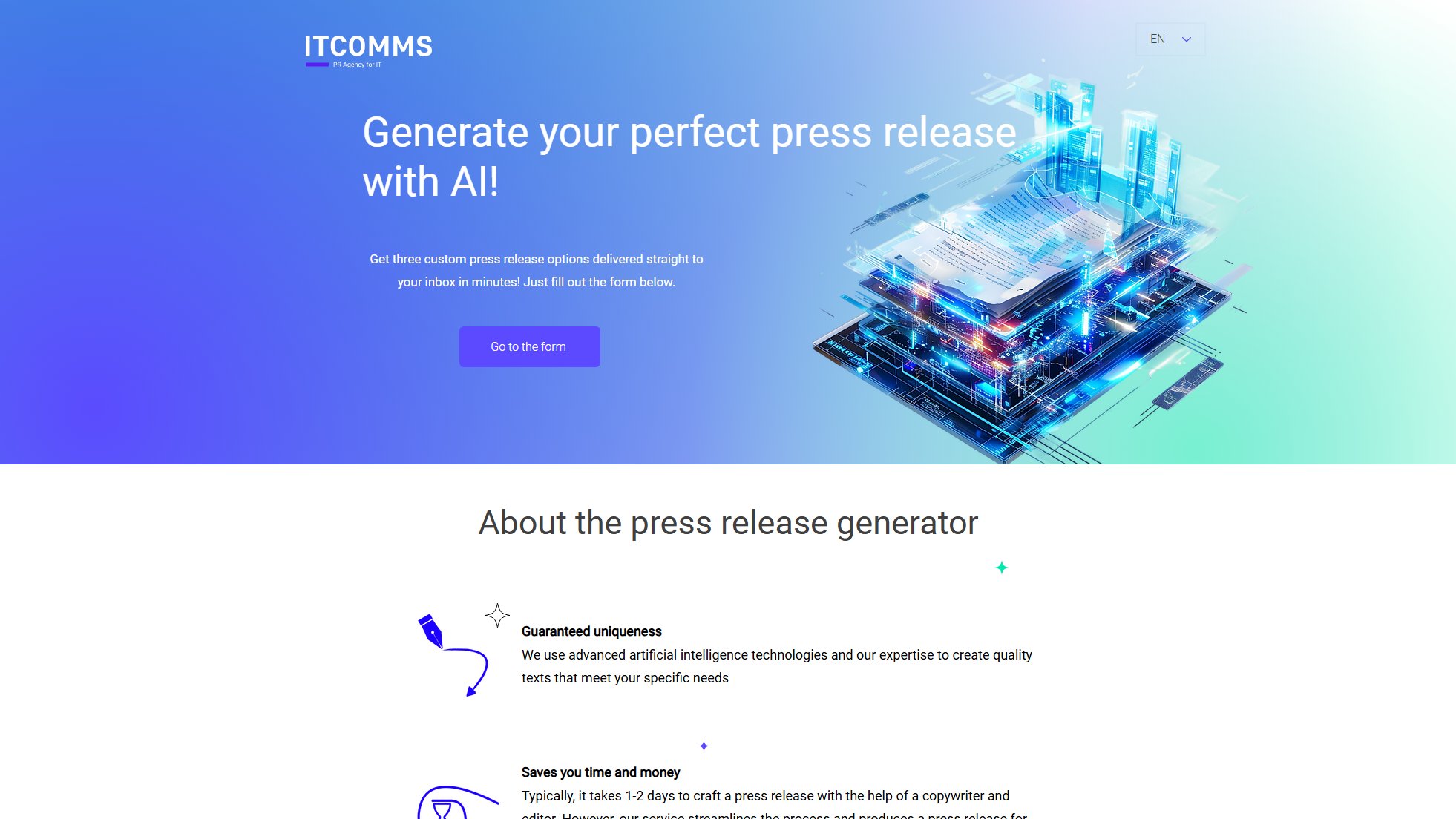 AI Press Release Generator AI Press Release Generator Interface & Screenshots