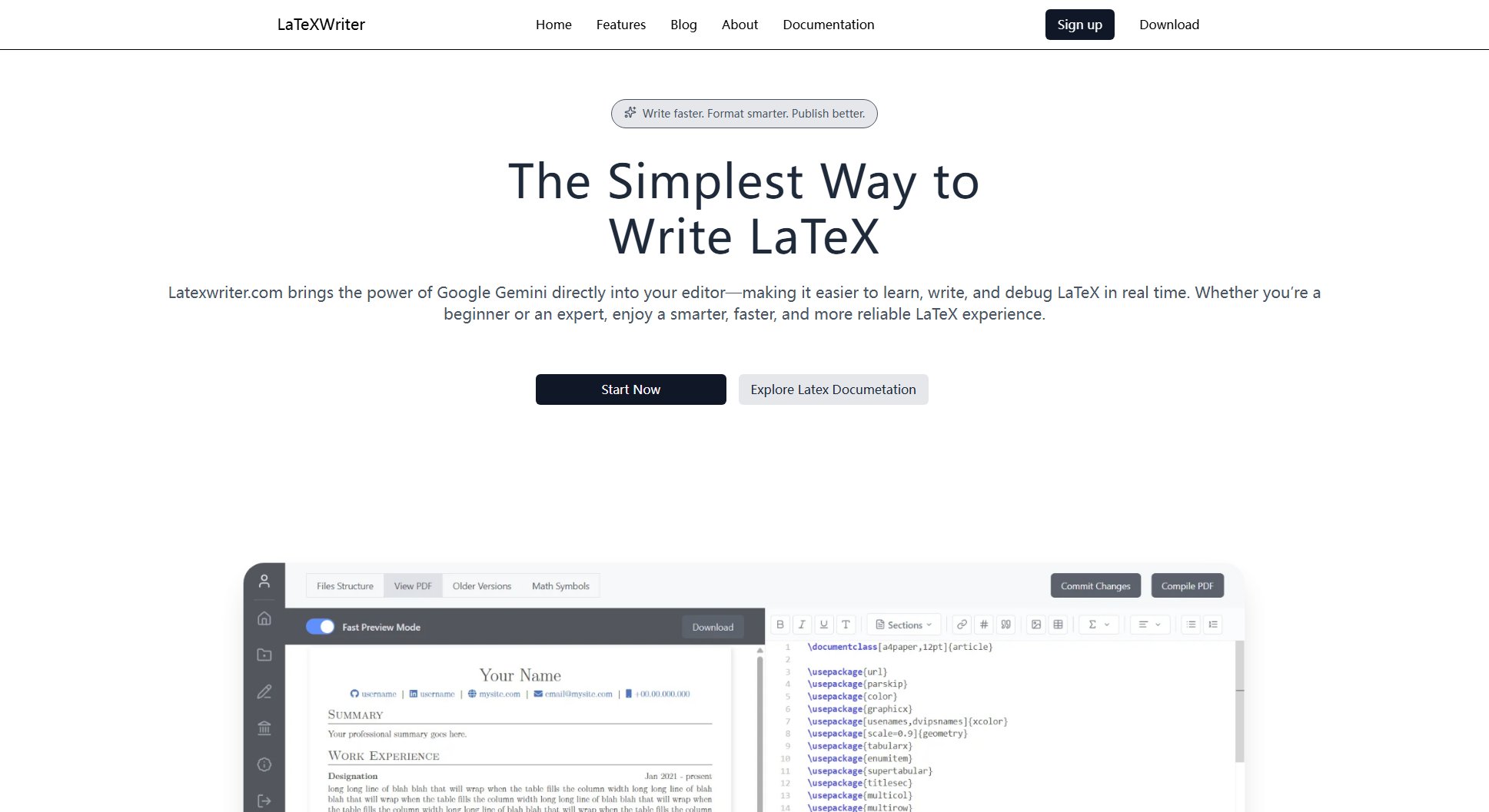 LaTeXWriter LaTeXWriter Interface & Screenshots