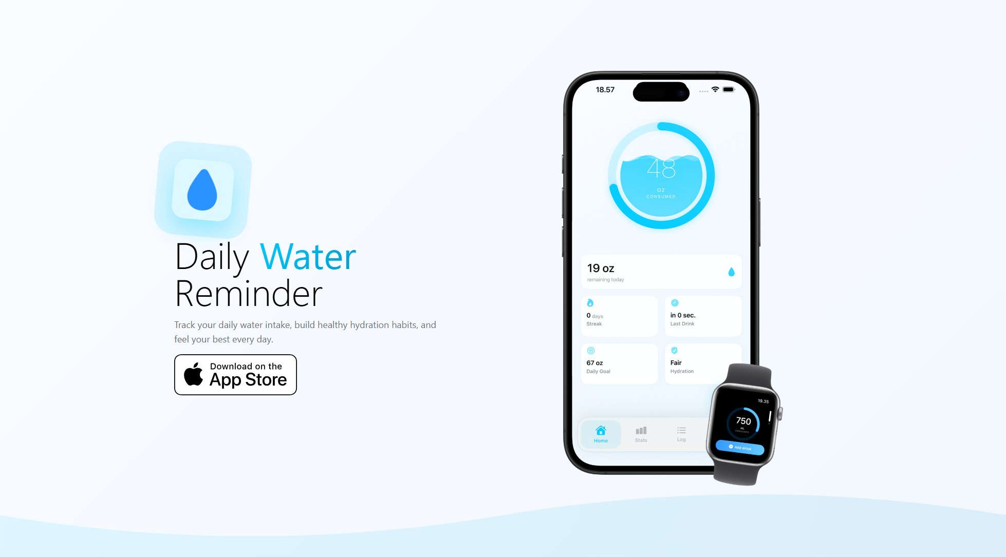 Daily Water Reminder Daily Water Reminder Interface & Screenshots