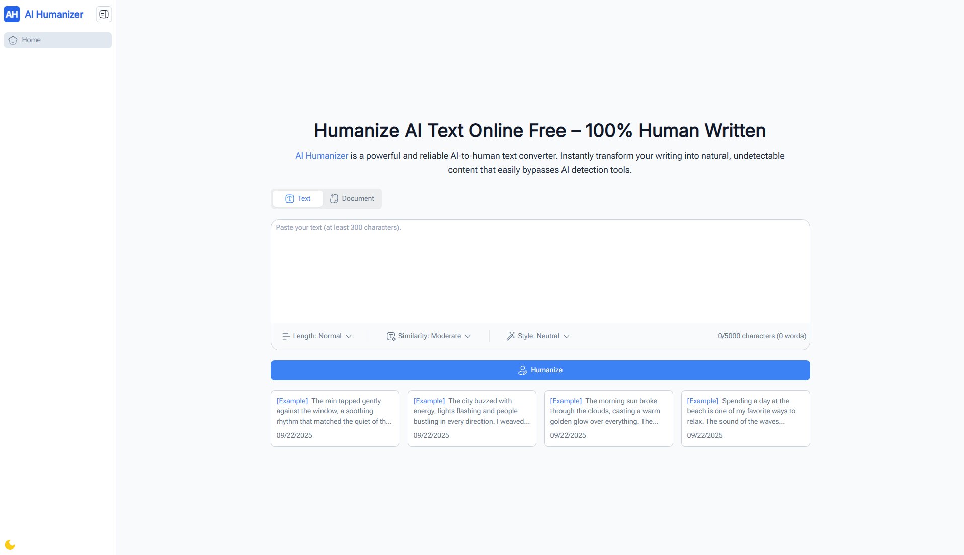 AI Humanizer AI Humanizer Interface & Screenshots