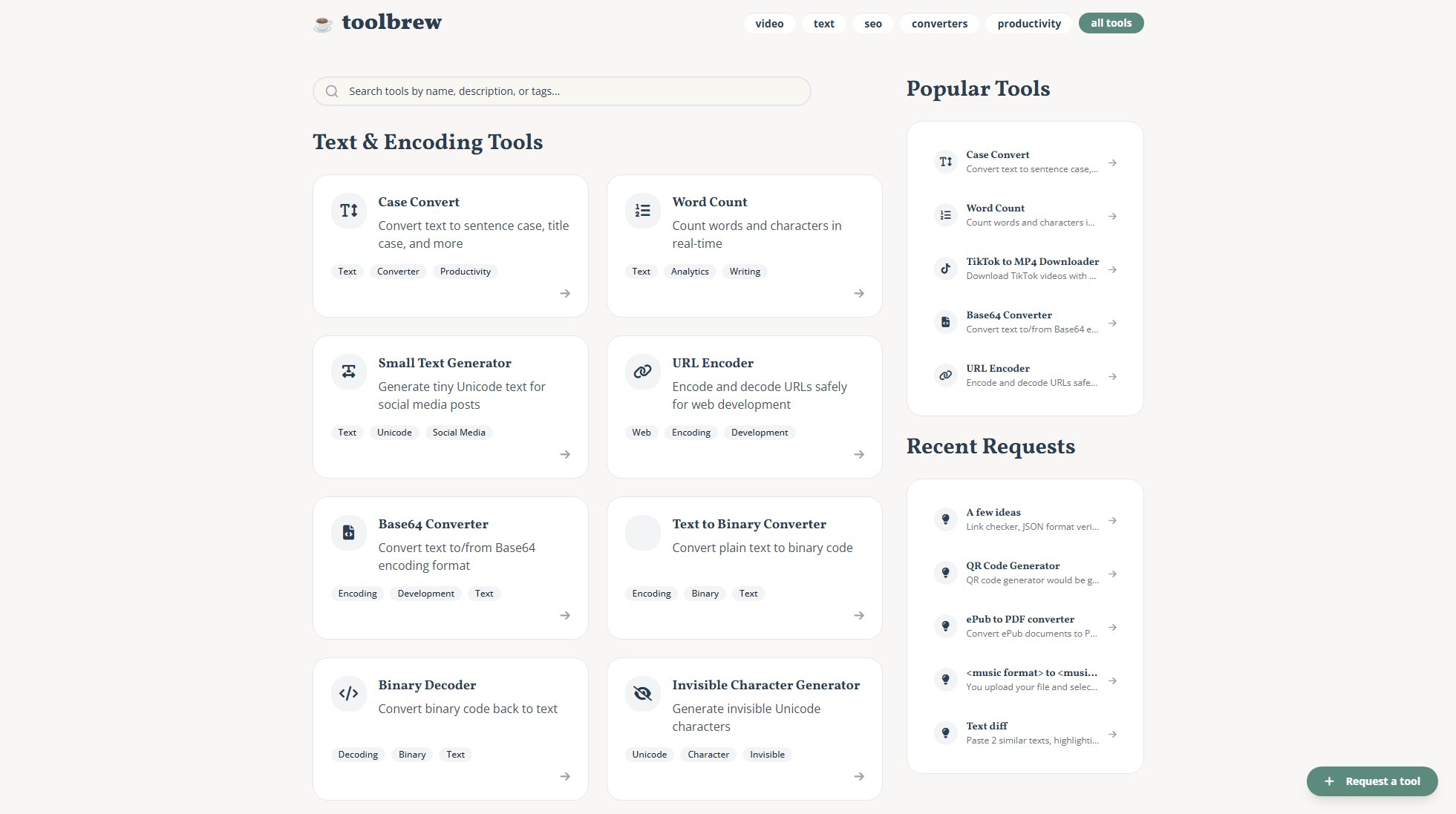 toolbrew toolbrew Interface & Screenshots