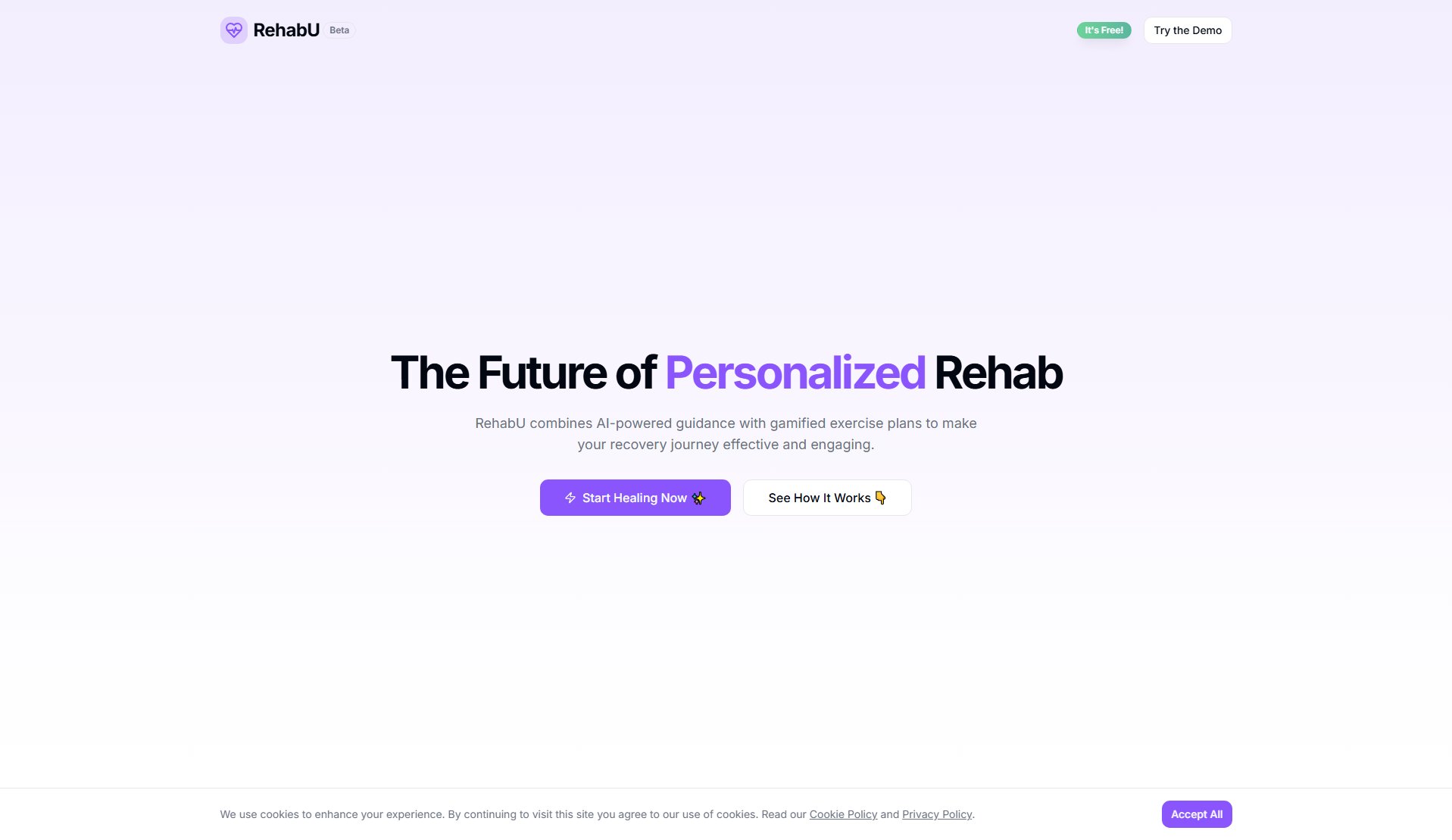 RehabU RehabU Interface & Screenshots